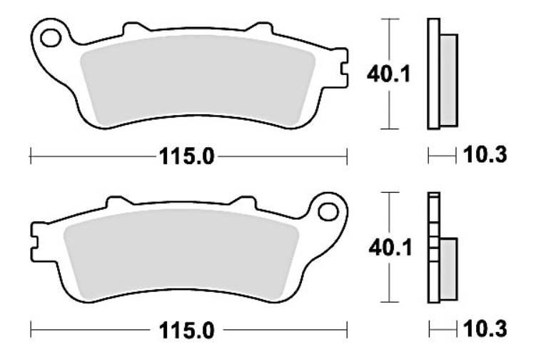 Klocki hamulcowe braking sintered 962cm56 tylne - zdjęcie 2