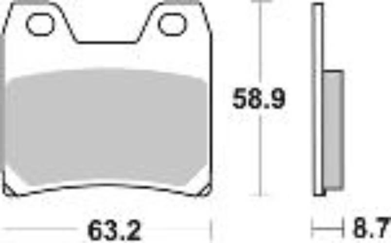 Klocki hamulcowe braking sintered 992cm56 tylne - zdjęcie 2