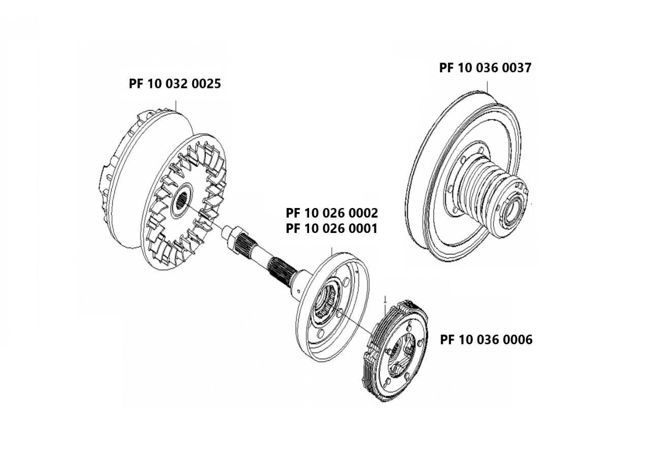 Wariator kompletny cf moto 500 600 800 power force PF 10 032 0025 - zdjęcie 7