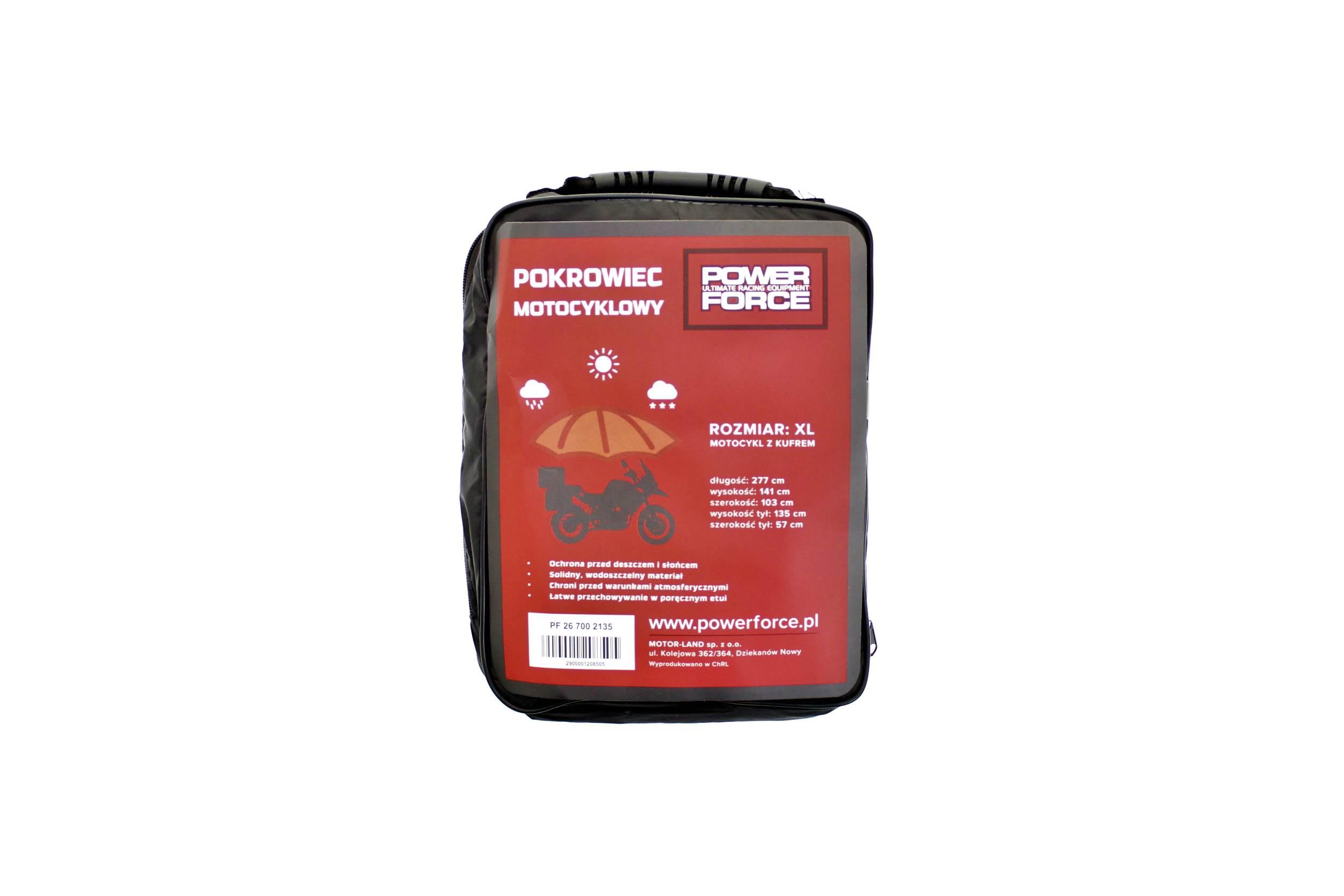 Pokrowiec motocyklowy z kufrem power force rozmiar xl PF 26 700 2135 - zdjęcie 2