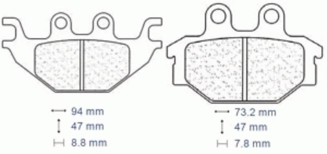 Klocki hamulcowe vicma ma310 organiczne do atv kymco sym yamaha 383100 - zdjęcie 2