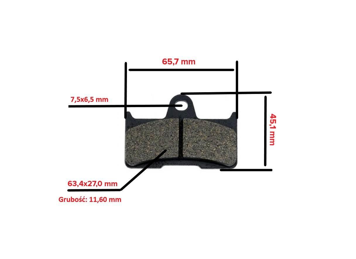 Klocki hamulcowe tylne cf moto 450/520/550 power force PF 22 510 0014 - zdjęcie 2