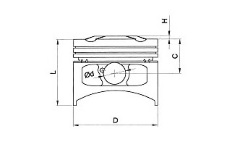 Tłok meteor ktm 350 exc-f 12-16 (87,98) sprężanie 12,3:1 sel. c PC2349C - zdjęcie 2