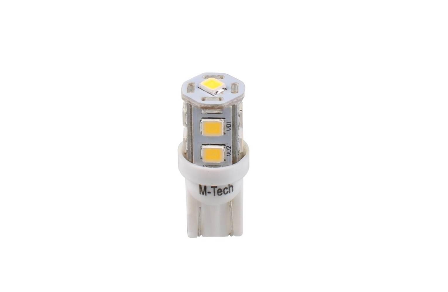Żarówka biała 2x dioda led l018 w5w 9xsmd2835 m-tech LB018W - zdjęcie 2