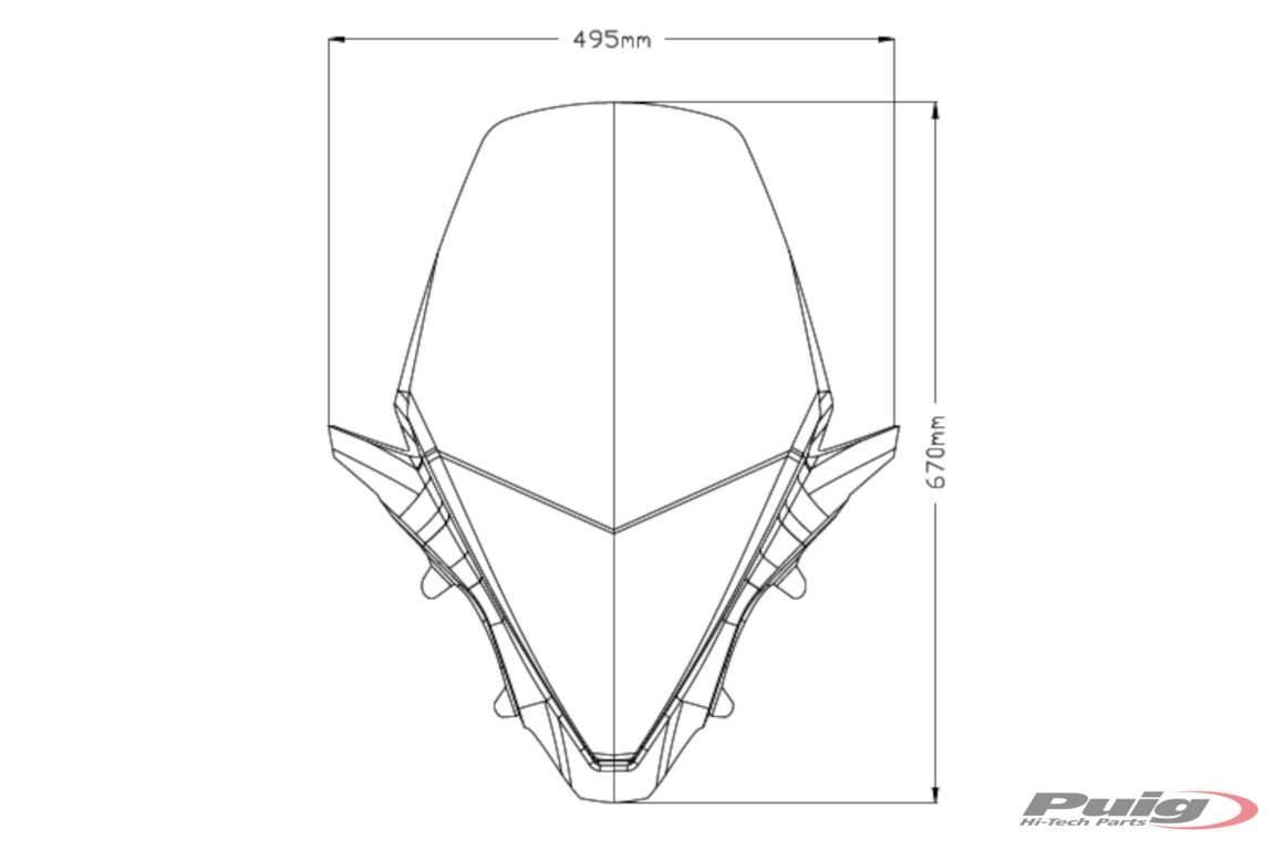Szyba puig v-tech do honda pcx 125 21-23 (touring) mocno przyciemniona - zdjęcie 2
