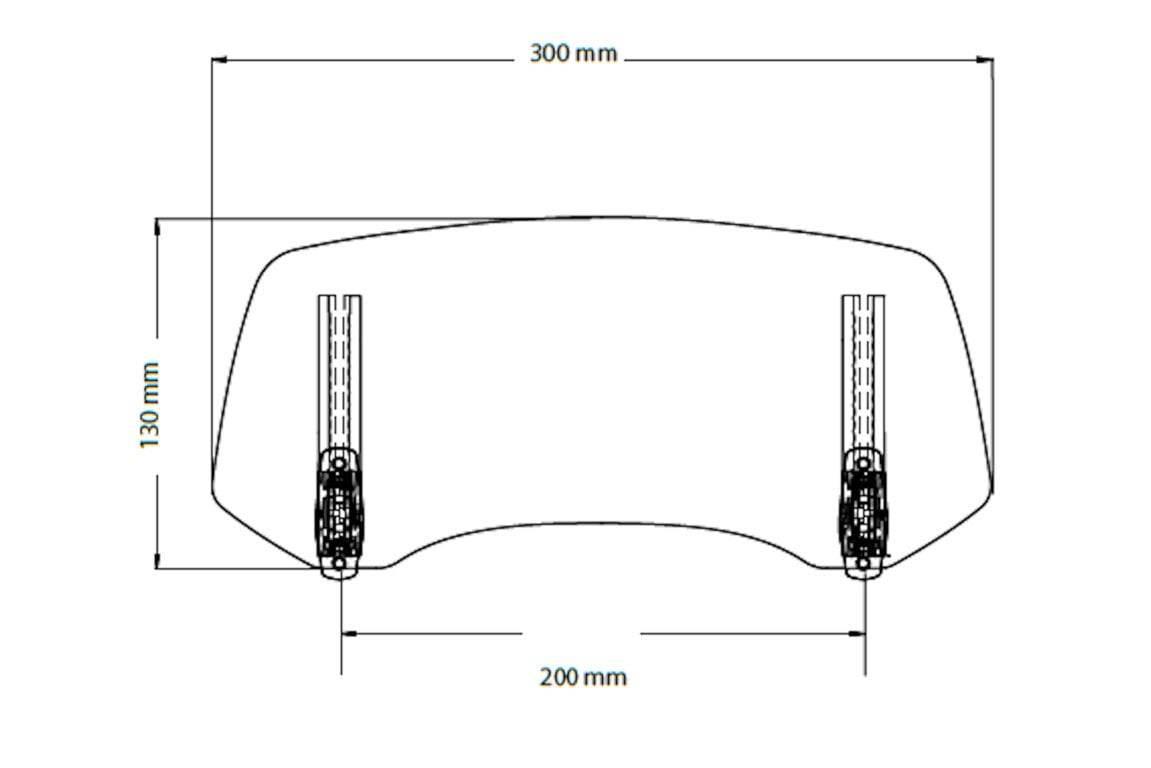 Regulowany deflektor puig do szyb i owiewek 2.0 (30x13 cm, wiercony) - zdjęcie 2
