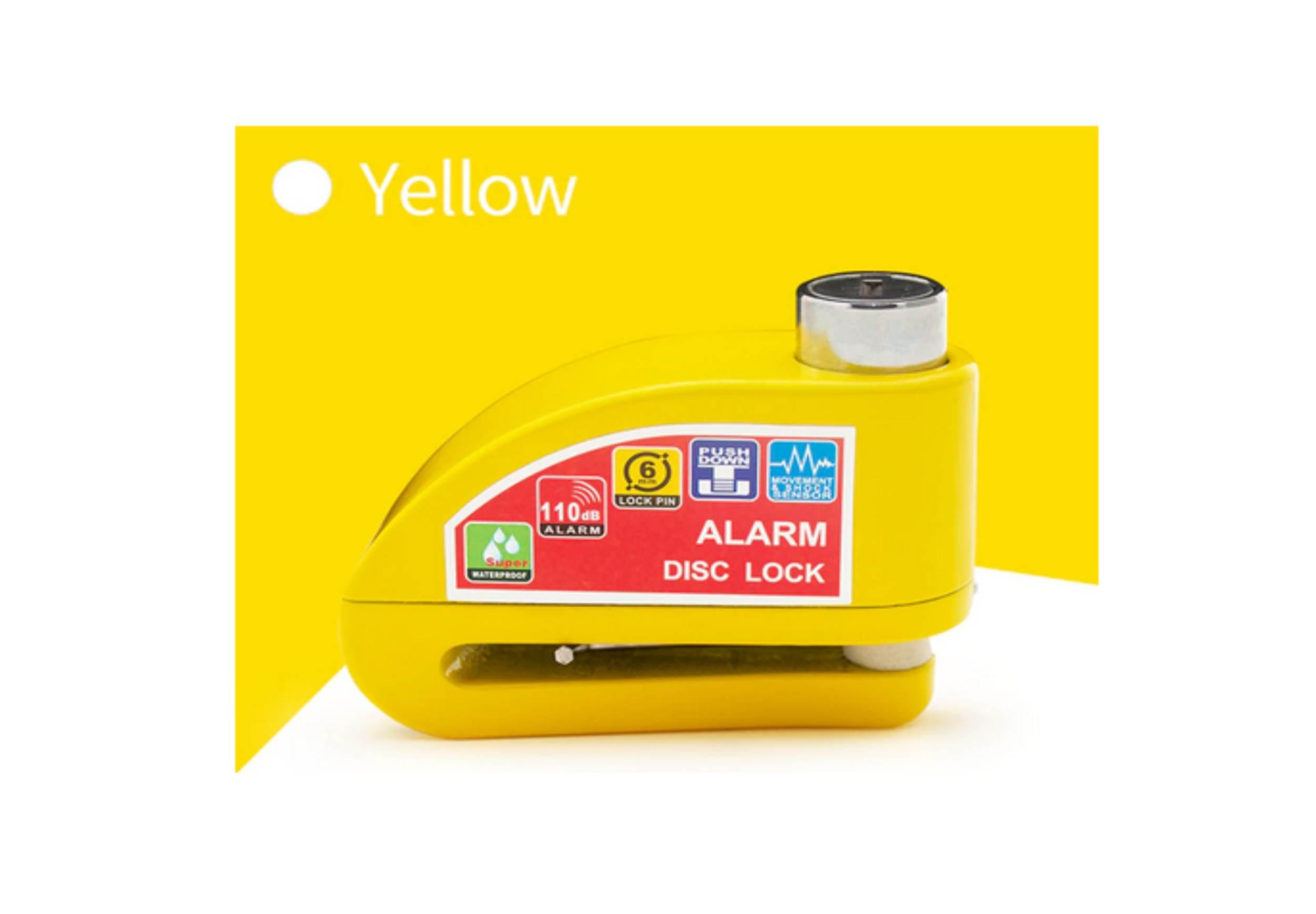 Blokada antykradzieżowa disc lock z alarmem 110db żółta PF 28 800 0007