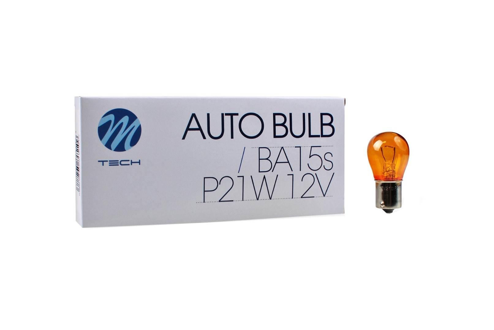 Żarówka m-tech s25 12v 21w ba15s amber Z19 - zdjęcie 2