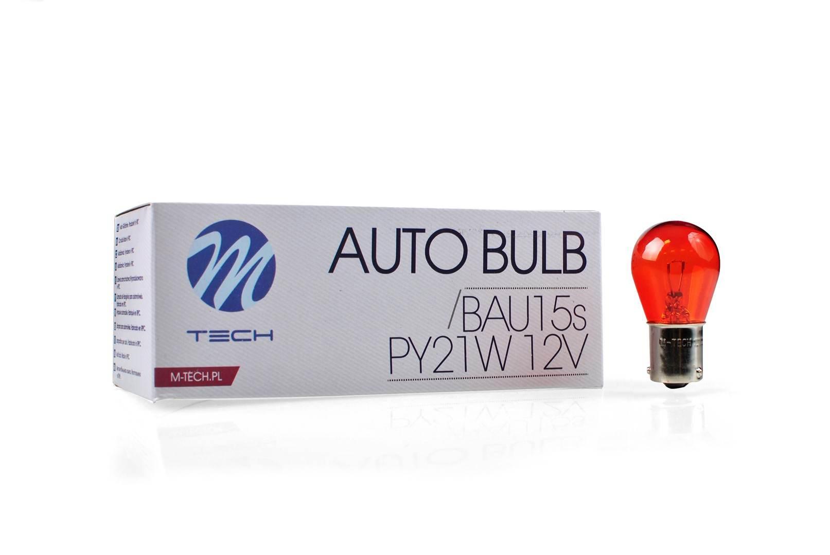 Żarówka m-tech py21w 12v 21w bau15s amber Z36 - zdjęcie 2