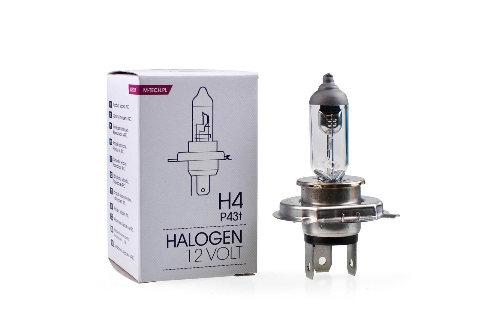 Żarówka halogenowa m-tech h4 9003 hb2 12v 60/55w p43t Z4 - zdjęcie 2