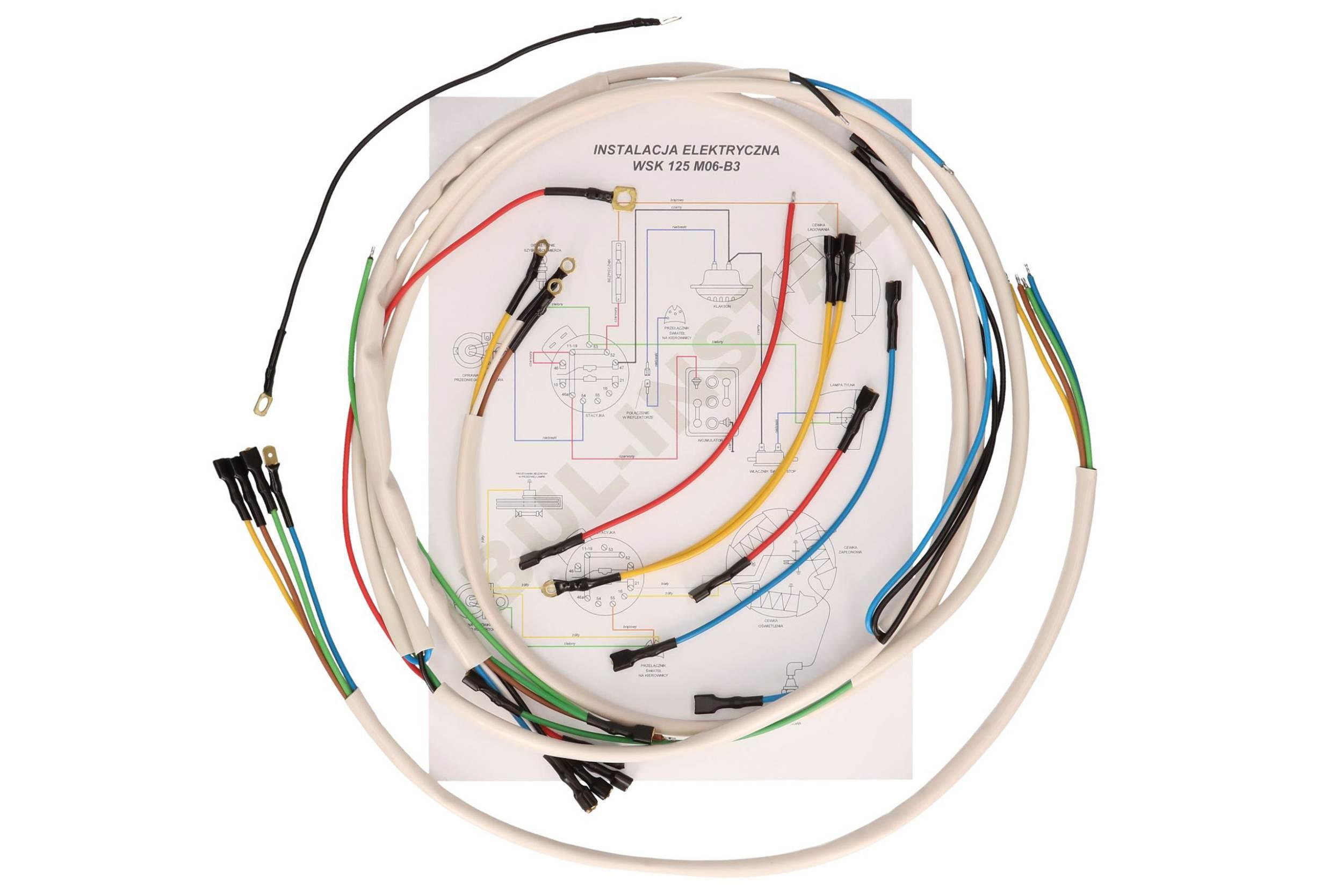 Instalacja elektryczna - wiązka wsk 125 m06-b3 biała wiązka 80997 - zdjęcie 2
