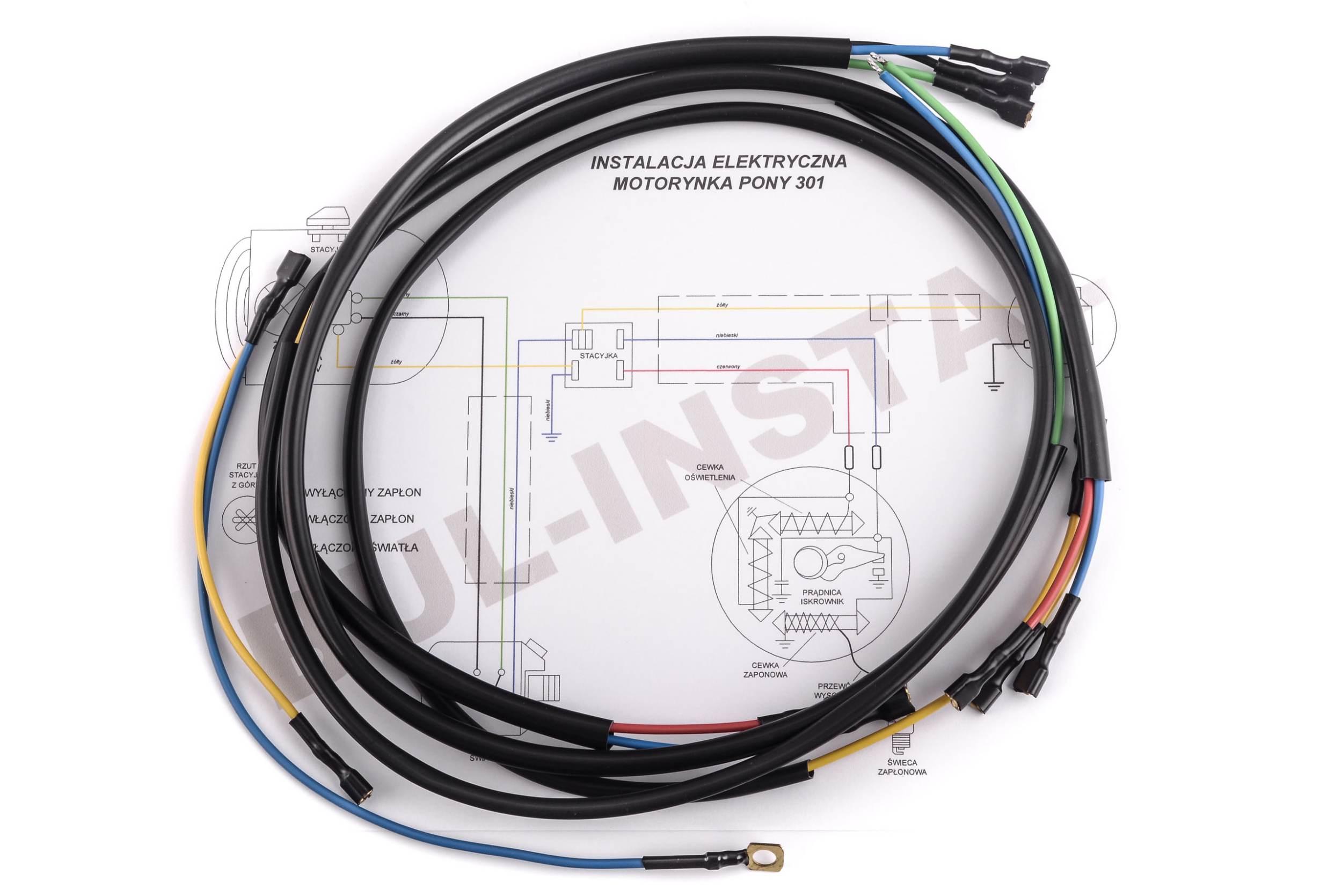 Instalacja elektryczna - wiązka romet motorynka pony 301 81001