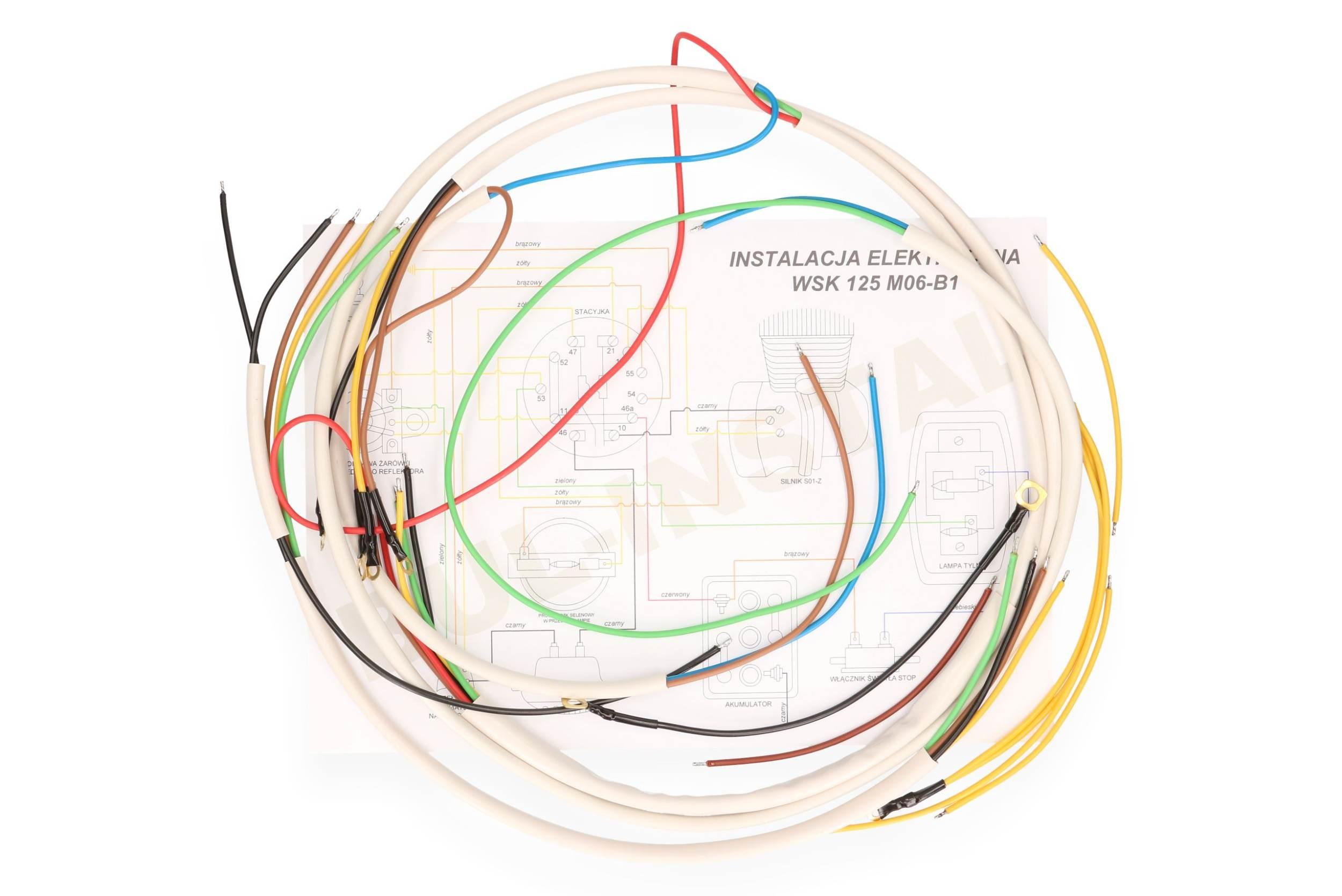 Instalacja elektryczna - wiązka wsk 125 m06 b1 biała wiązka 83095 - zdjęcie 2