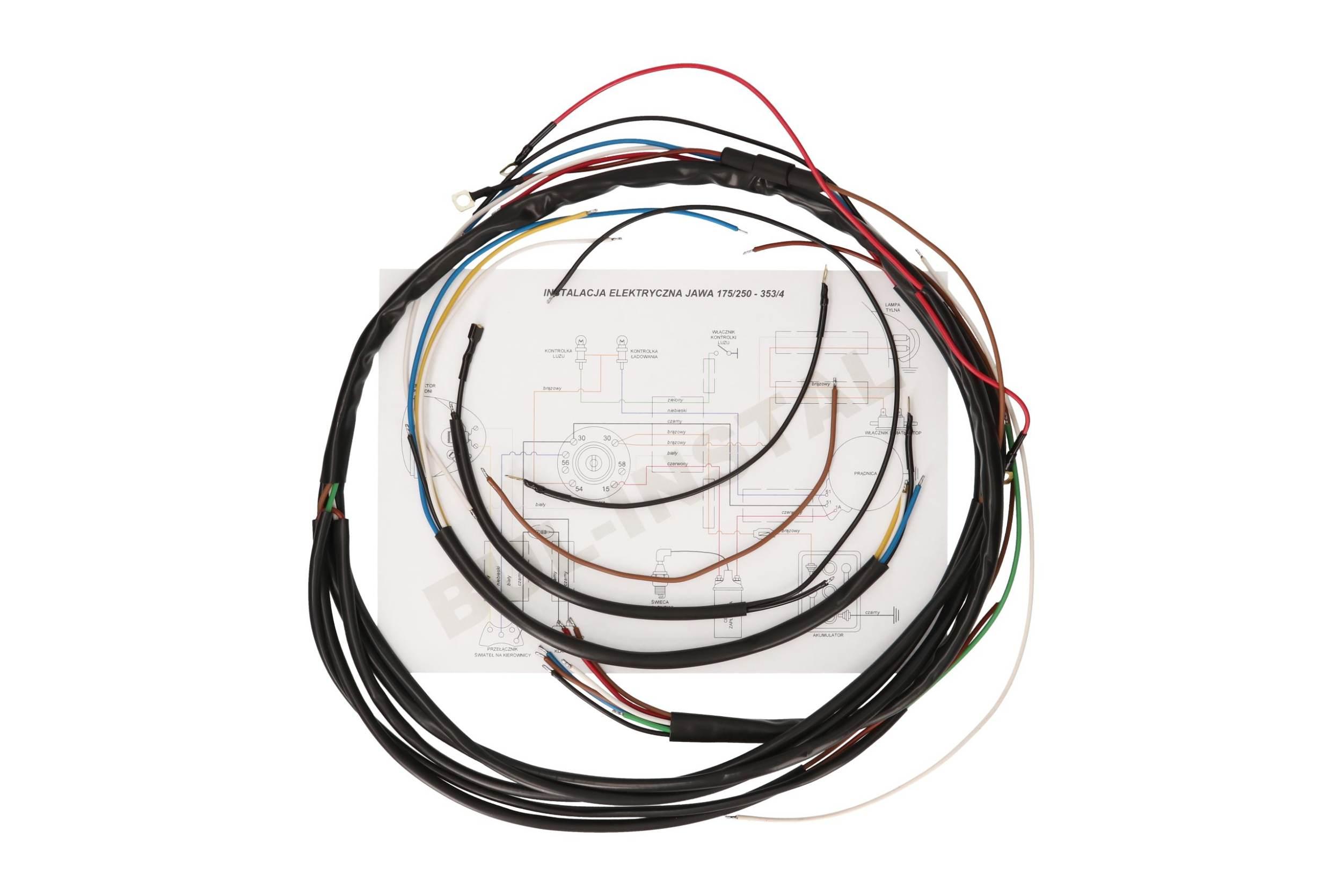 Instalacja elektryczna - wiązka jawa 175 250 353/4 bez amperomierza 85201 - zdjęcie 2