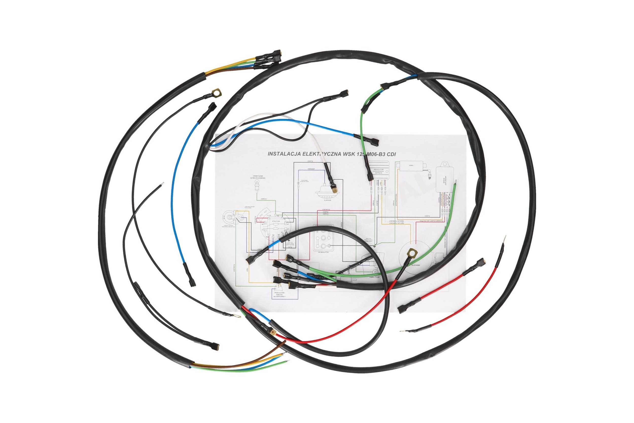 Instalacja elektryczna - wiązka pod zapłon cdi wsk 125 m06-b3 126811 - zdjęcie 2