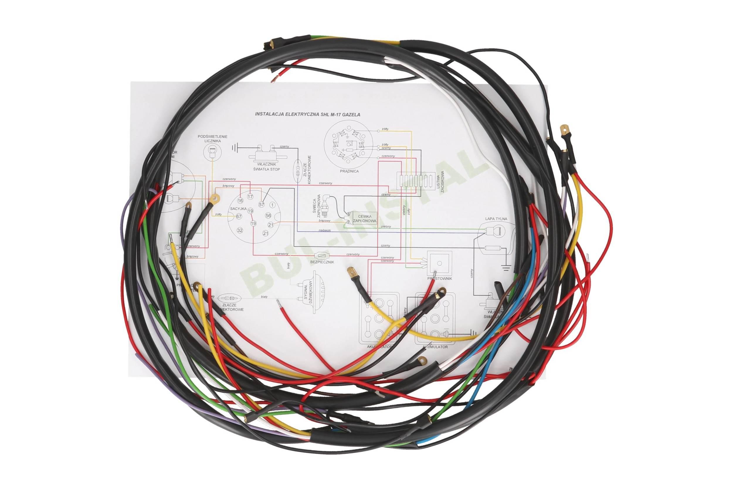 Instalacja elektryczna - wiązka shl m17 gazela 192753 - zdjęcie 2