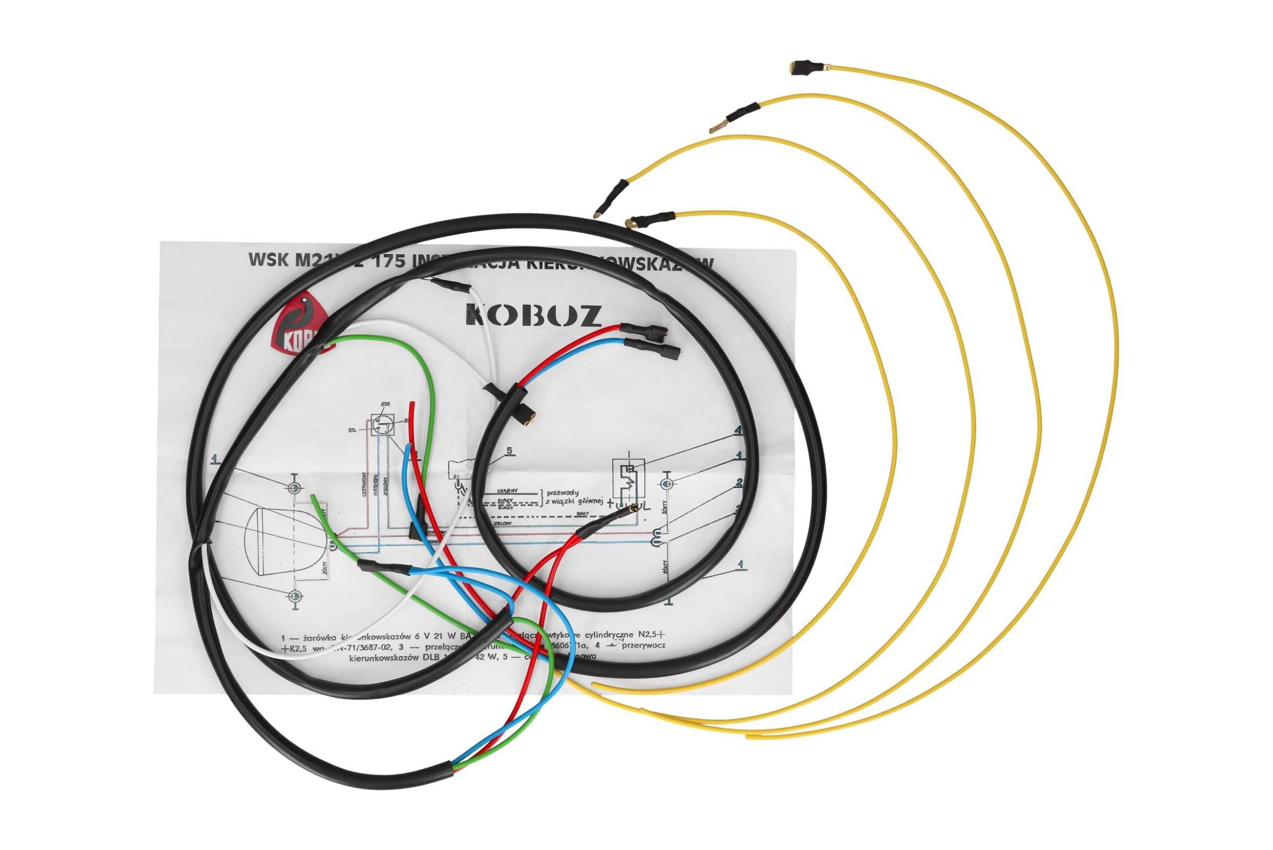 Instalacja wiązka do kierunkowskazów wsk 125 lelek gil kos 175 kobuz - zdjęcie 2