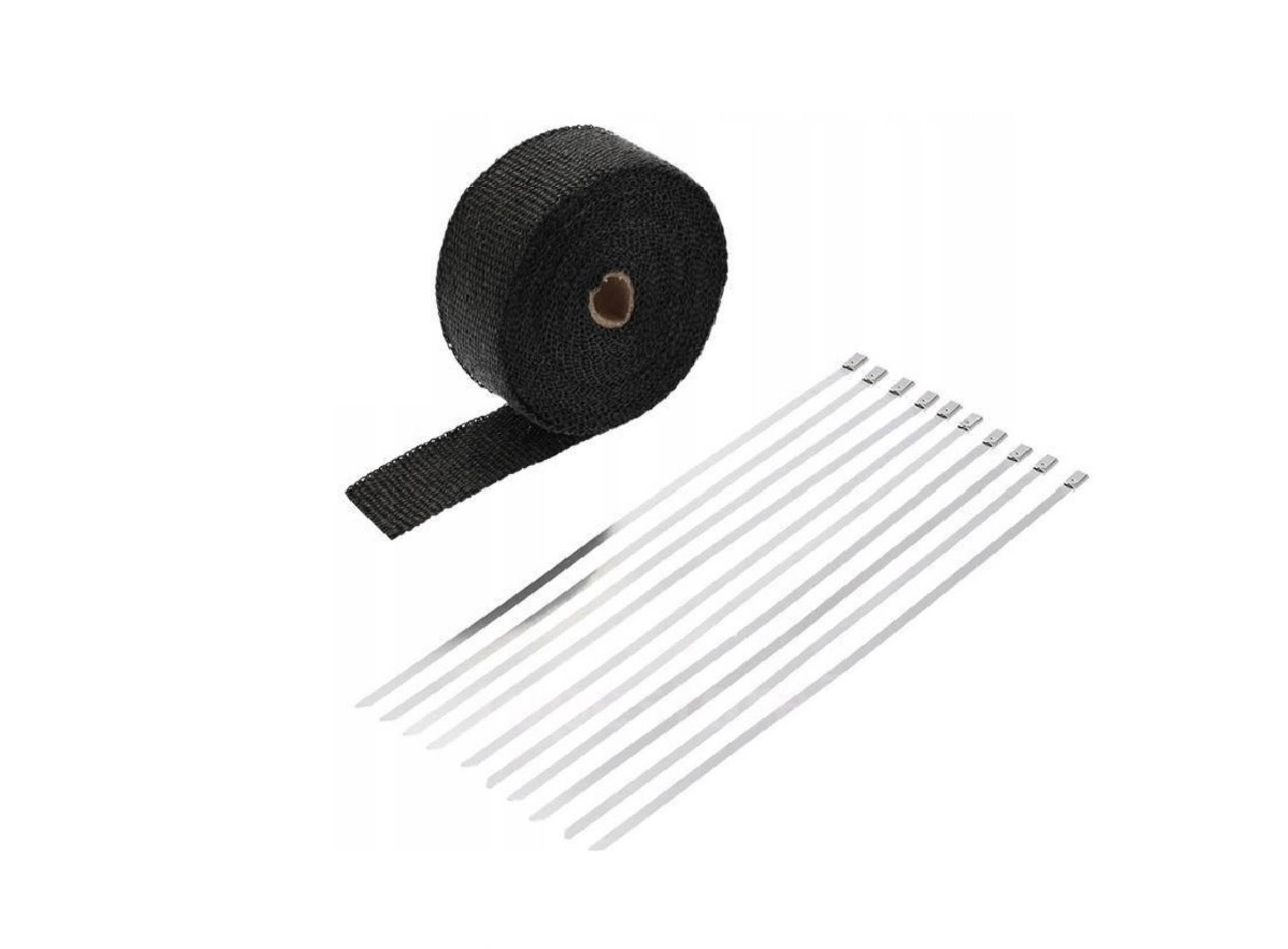 Taśma termiczna do wydechu bandaż 10m czarna PF 26 700 0065