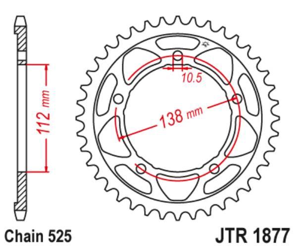 Zebatka napędzana jt jtr1877.45