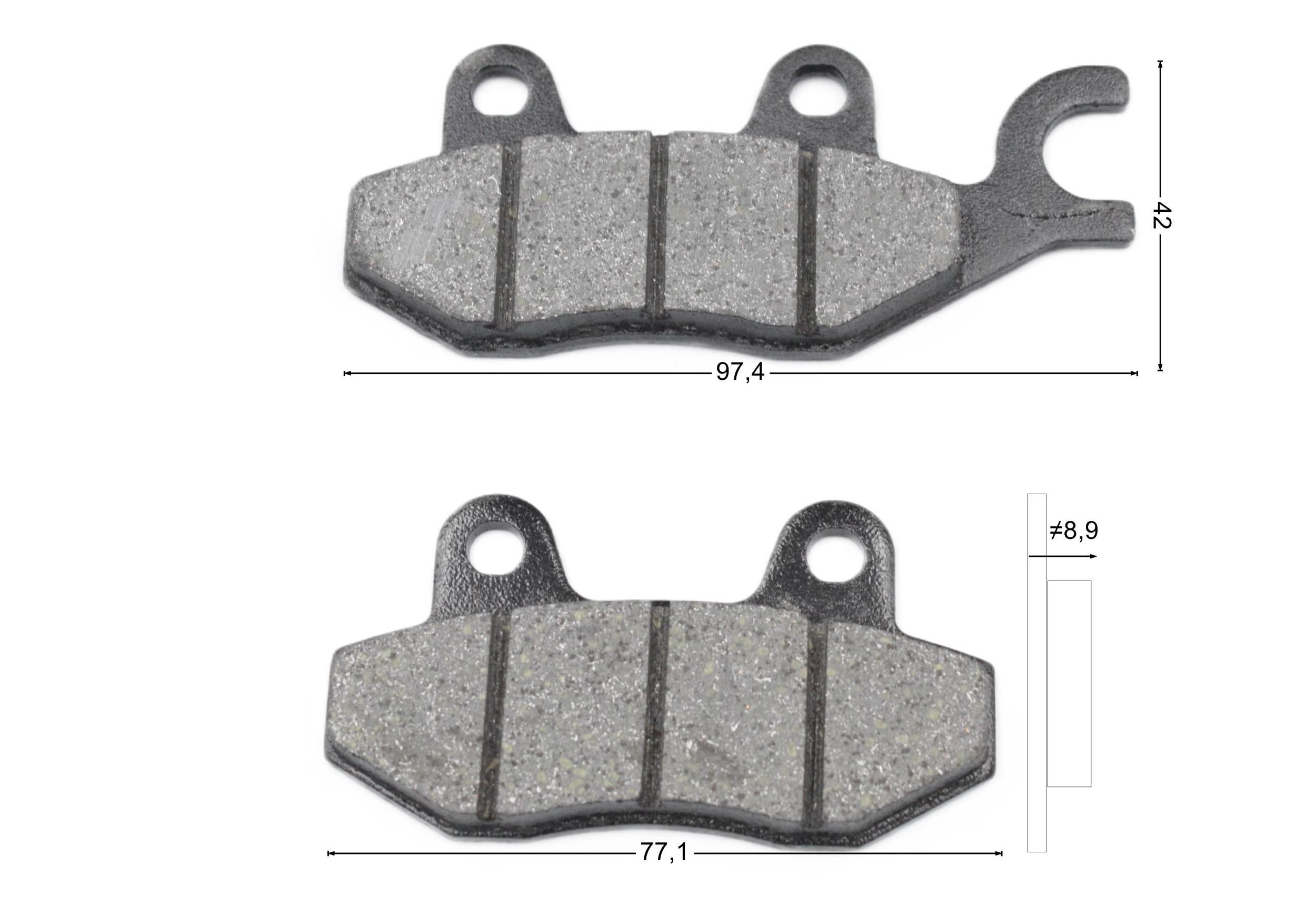 Klocki hamulcowe tylne trx125 srv125 srk125s srk125r 45110T400000-QJ - zdjęcie 2