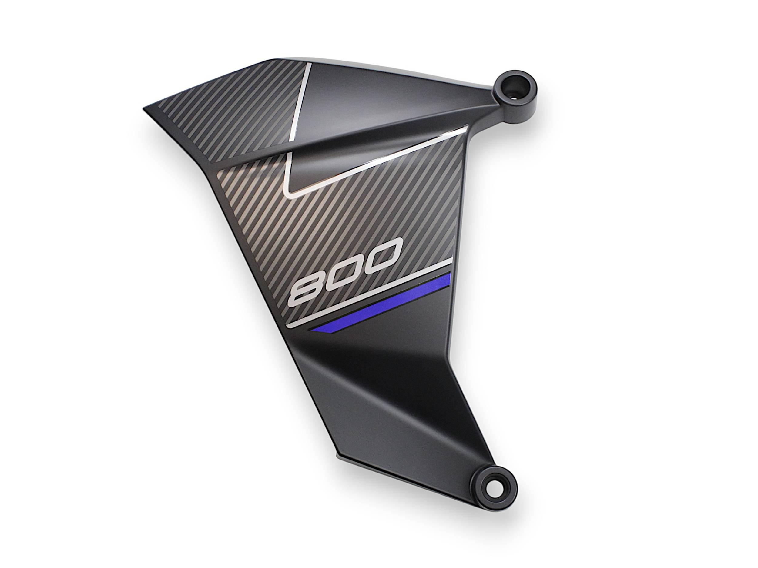 Osłona chłodnicy lewa czarna z naklejkami 09z srt800s srt800sx