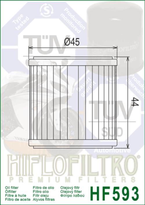 Filtr oleju hiflo hf593 benelli bn 250 16-'18, trk 250 '18-'24, leoncio 250 - zdjęcie 2