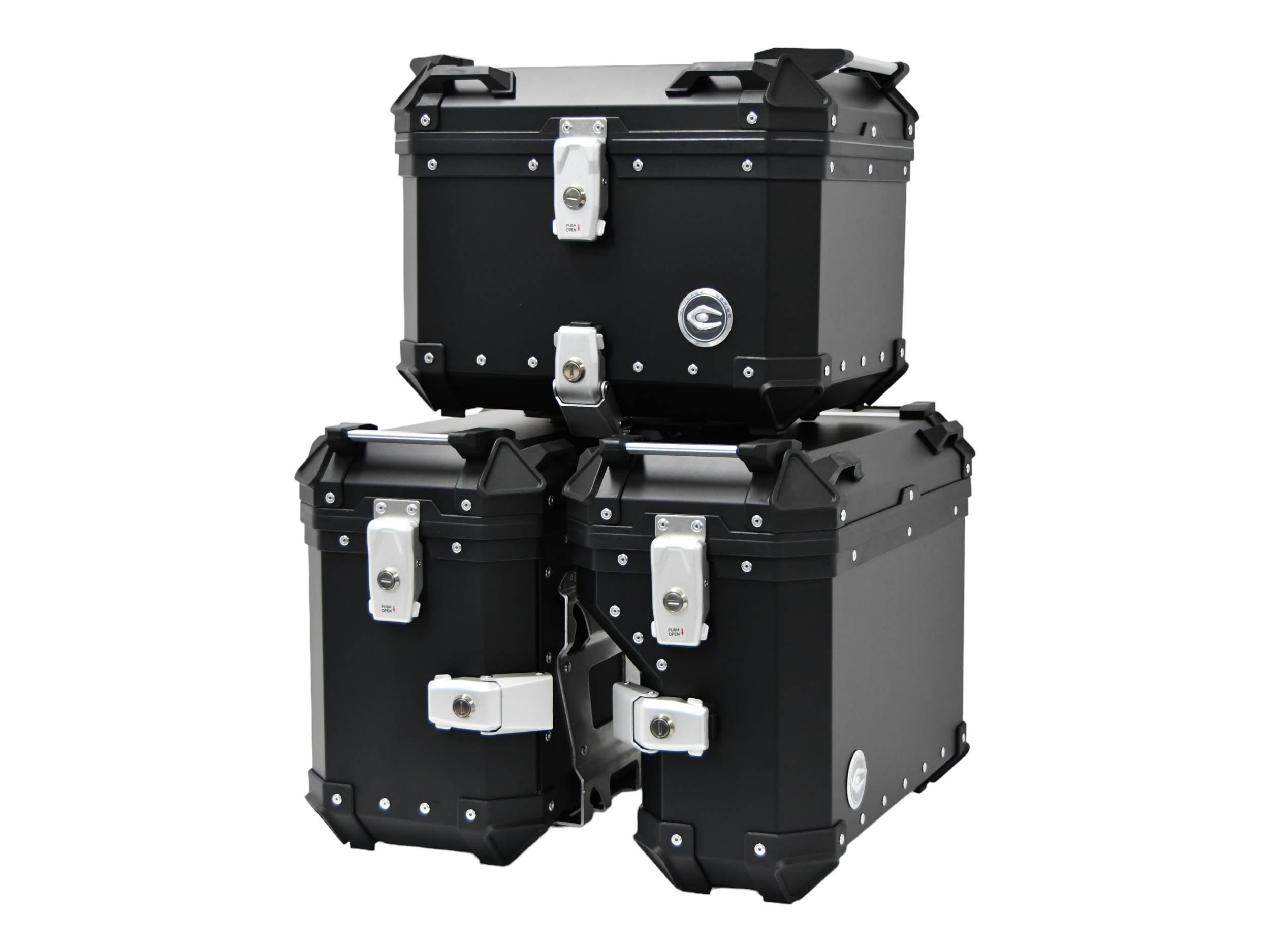 Zestaw 3 kufrów aluminiowych (30l asymetryczny + 36l + 45l) coocase - zdjęcie 2