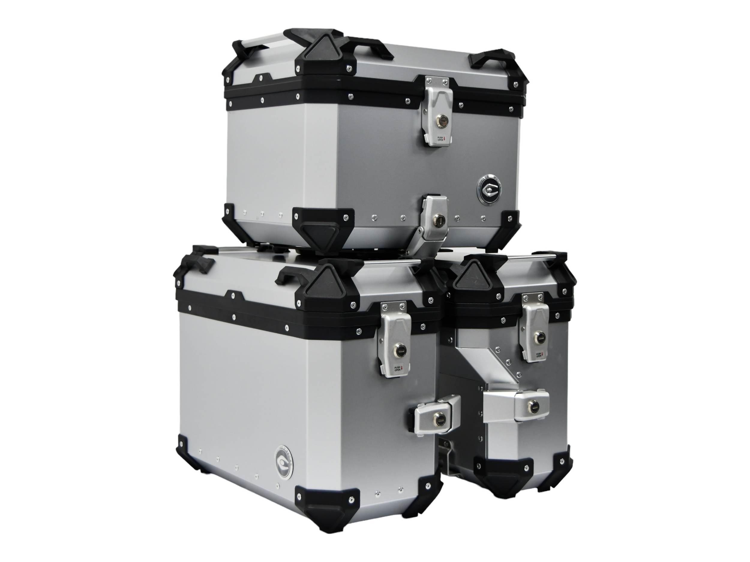 Zestaw 3 kufrów aluminiowych (30l asymetryczny + 36l + 45l) coocase - zdjęcie 2