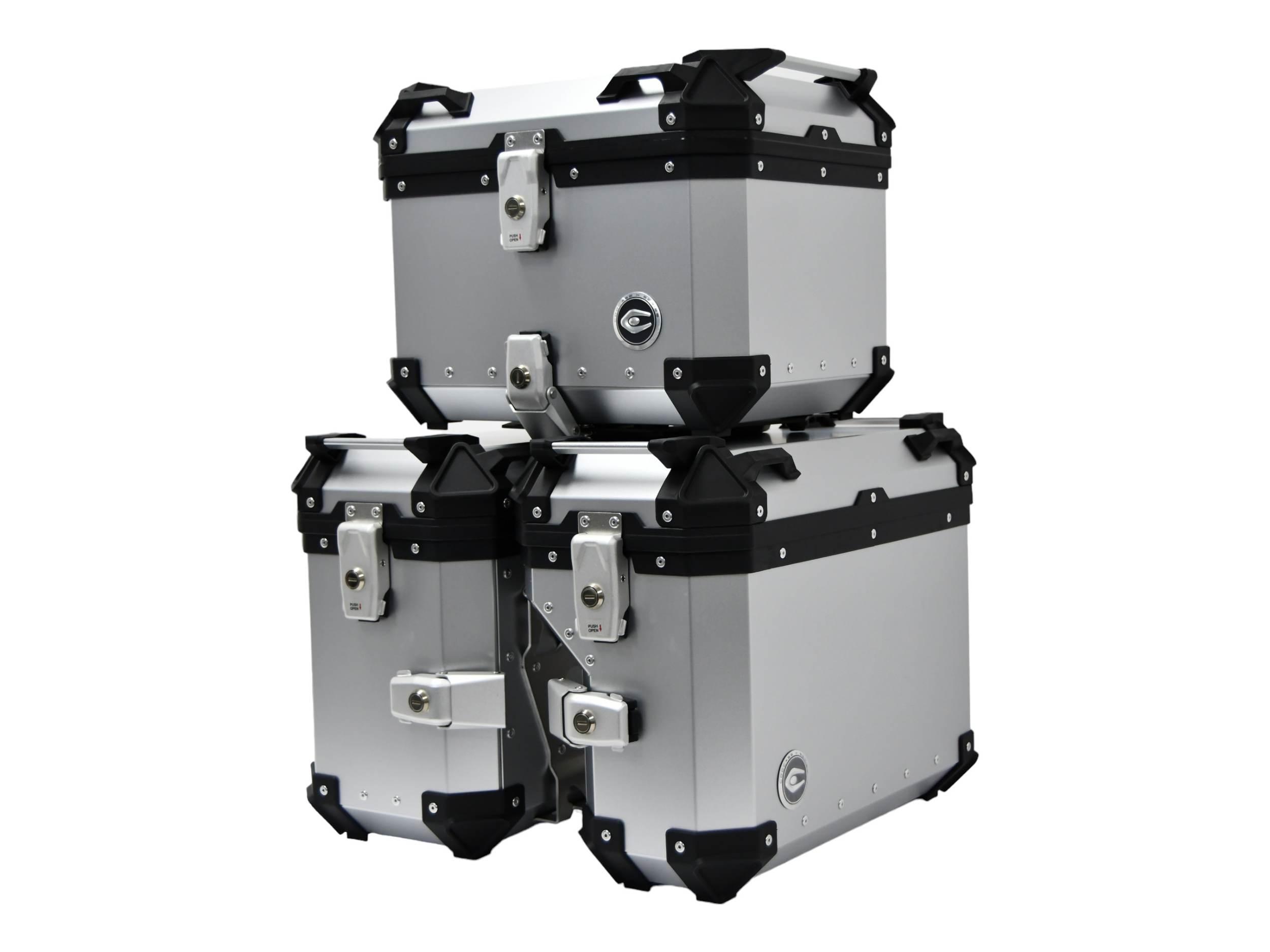 Zestaw 3 kufrów aluminiowych (30l asymetryczny + 36l + 45l) coocase - zdjęcie 3