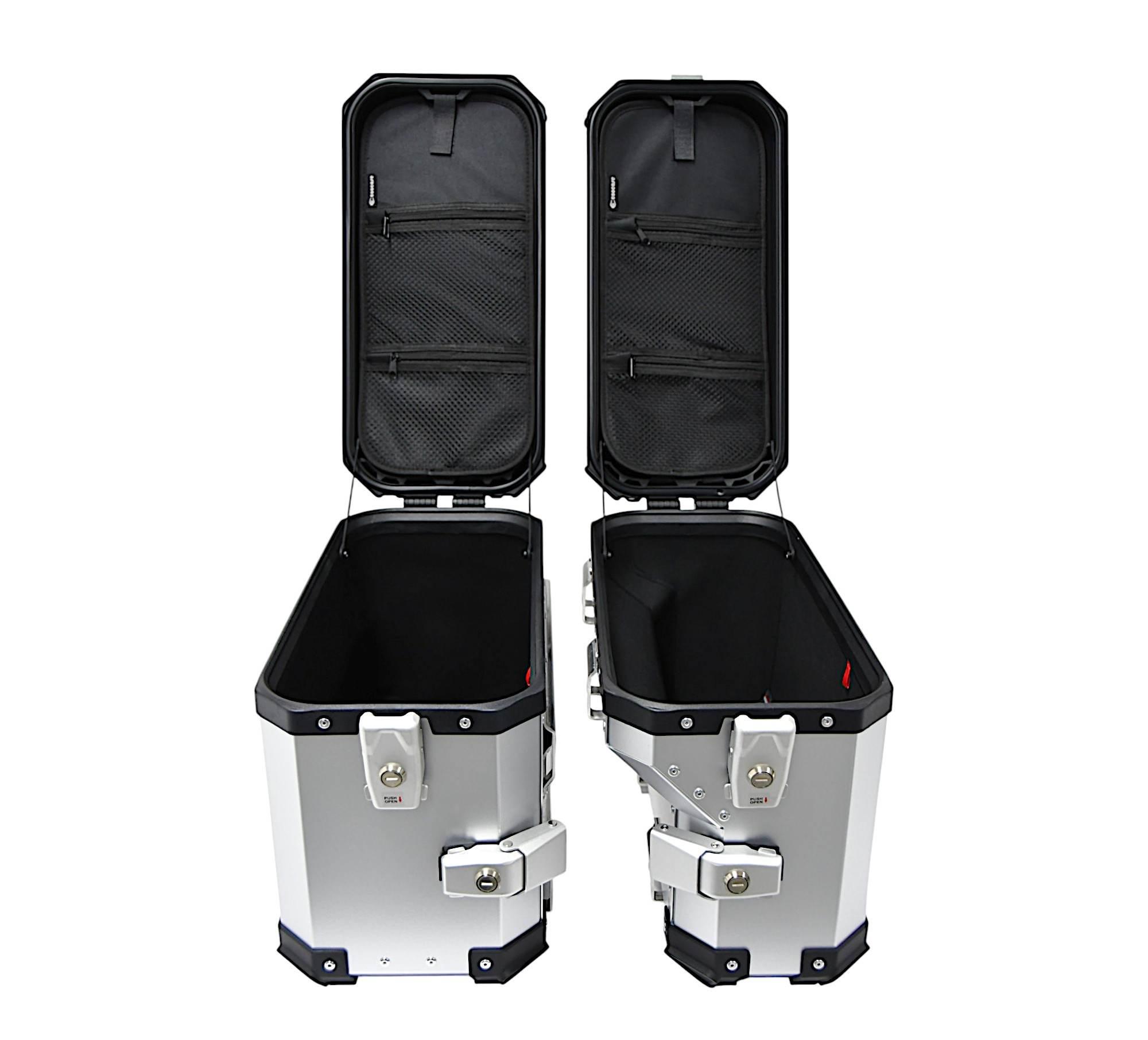 Zestaw 3 kufrów aluminiowych (30l asymetryczny + 36l + 45l) coocase - zdjęcie 4