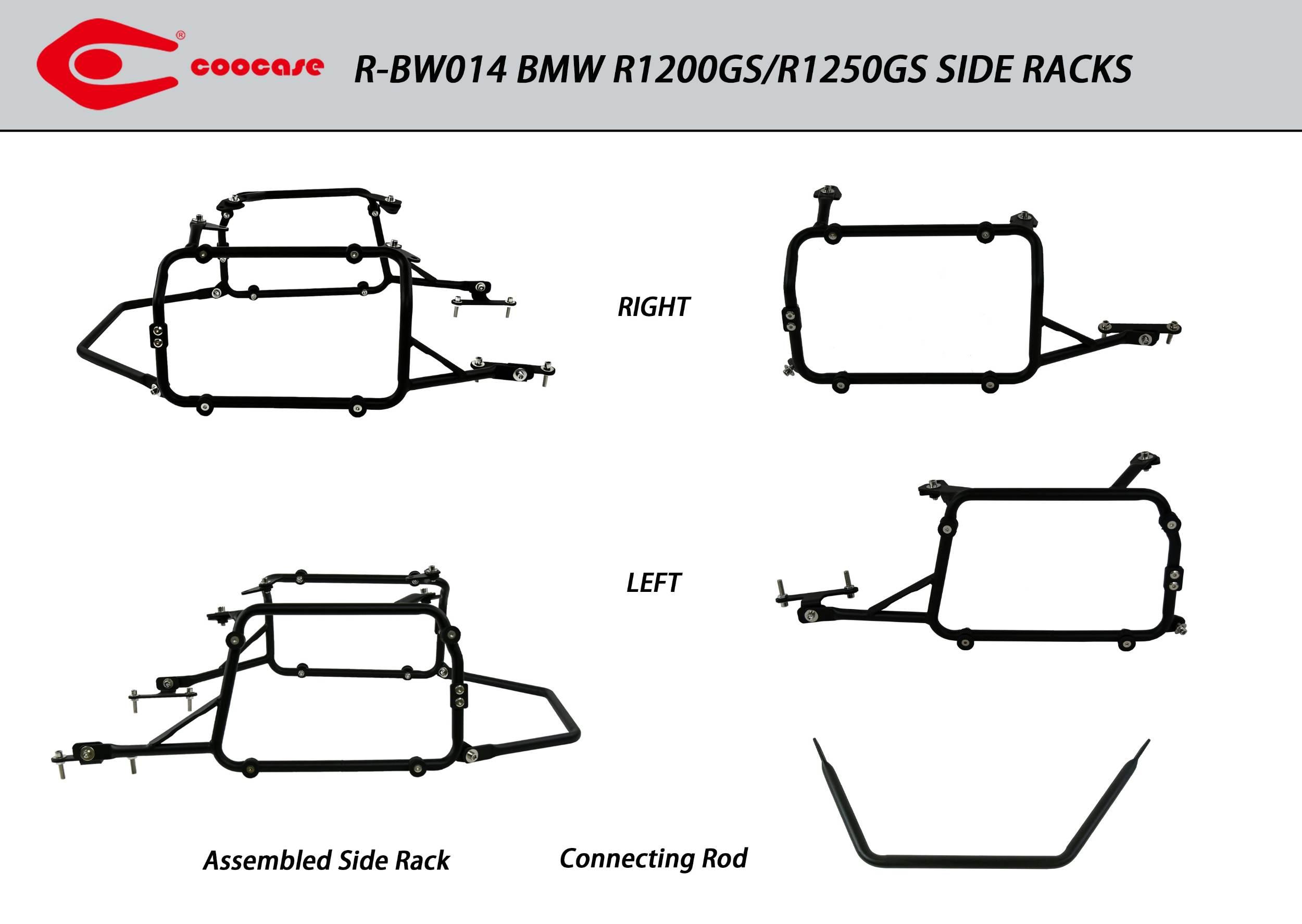 Zestaw stelaży kufer centralny + boczne coocase bmw r1200gs/r1250gs - zdjęcie 7