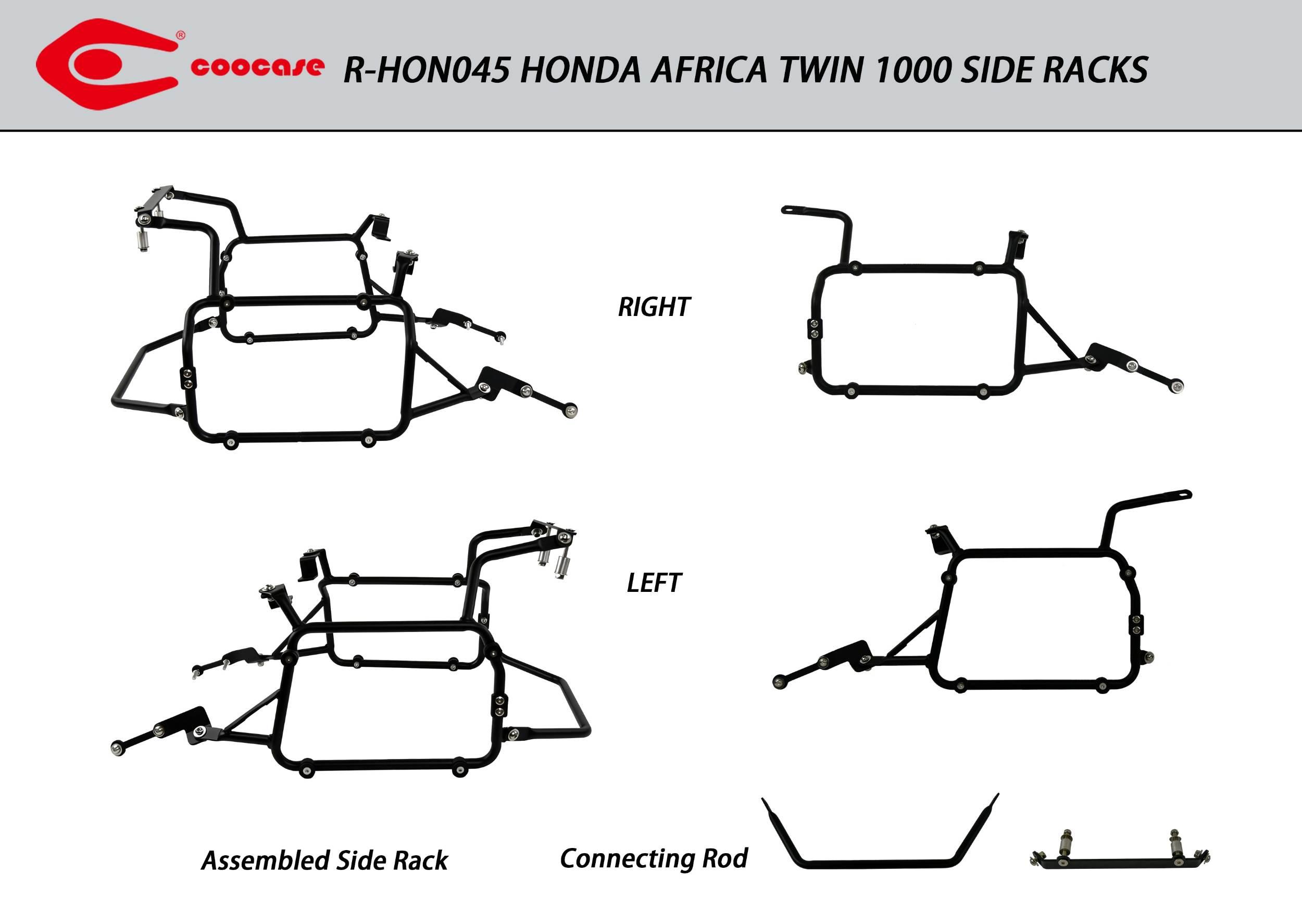 Zestaw stelaży kufer centralny + boczne coocase honda africa twin 1000 - zdjęcie 5