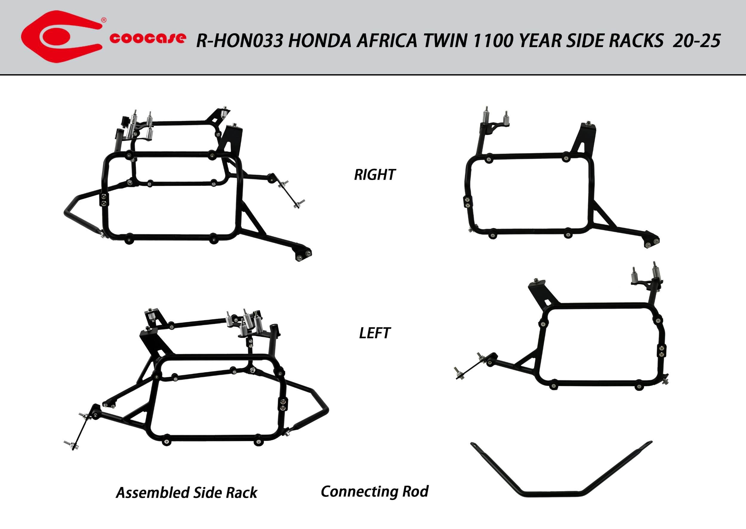 Zestaw stelaży kufer centralny + boczne coocase honda africa twin 1100 - zdjęcie 7