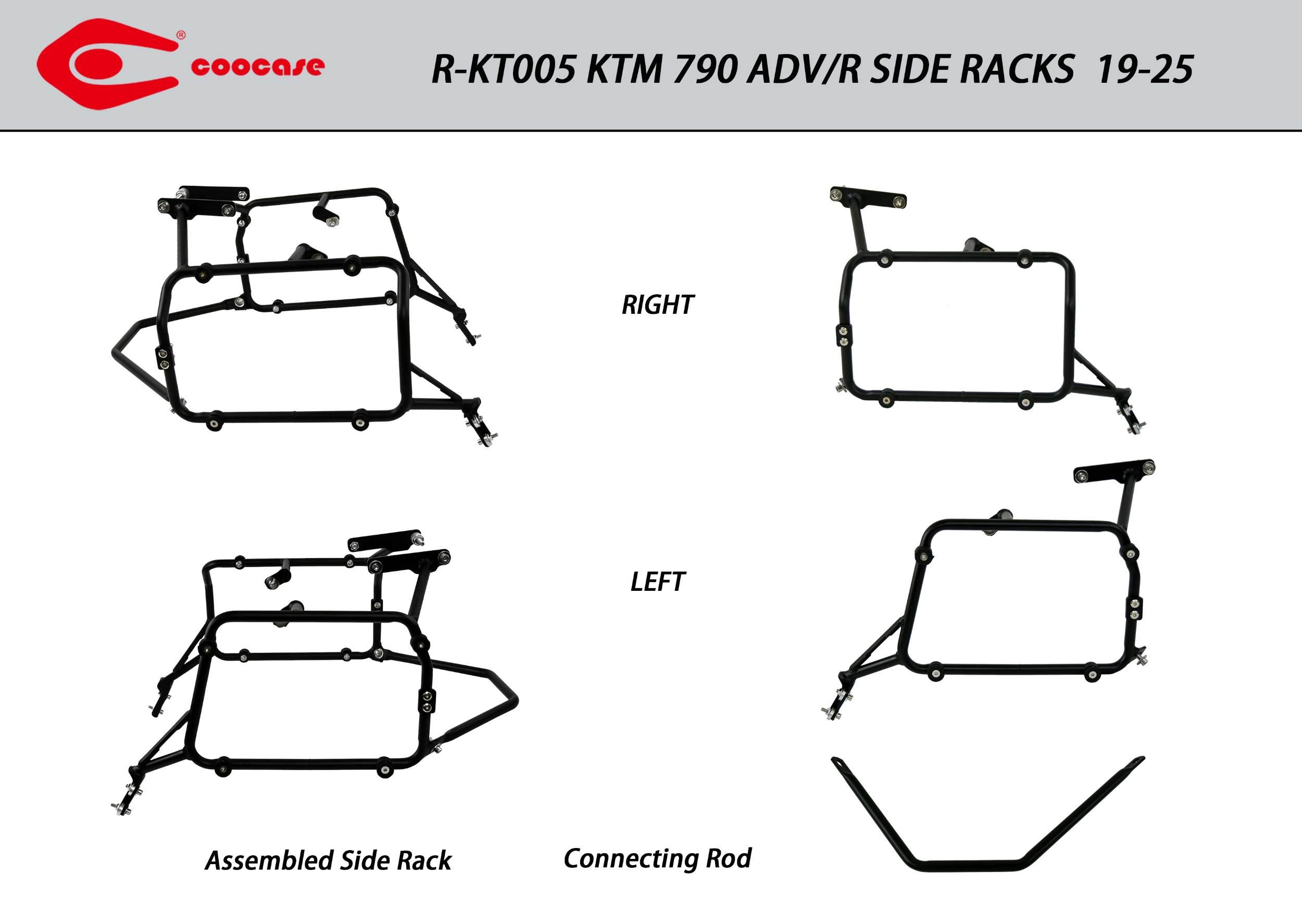 Zestaw stelaży kufer centralny + boczne coocase ktm 790adv/r ktm 790/890 - zdjęcie 6