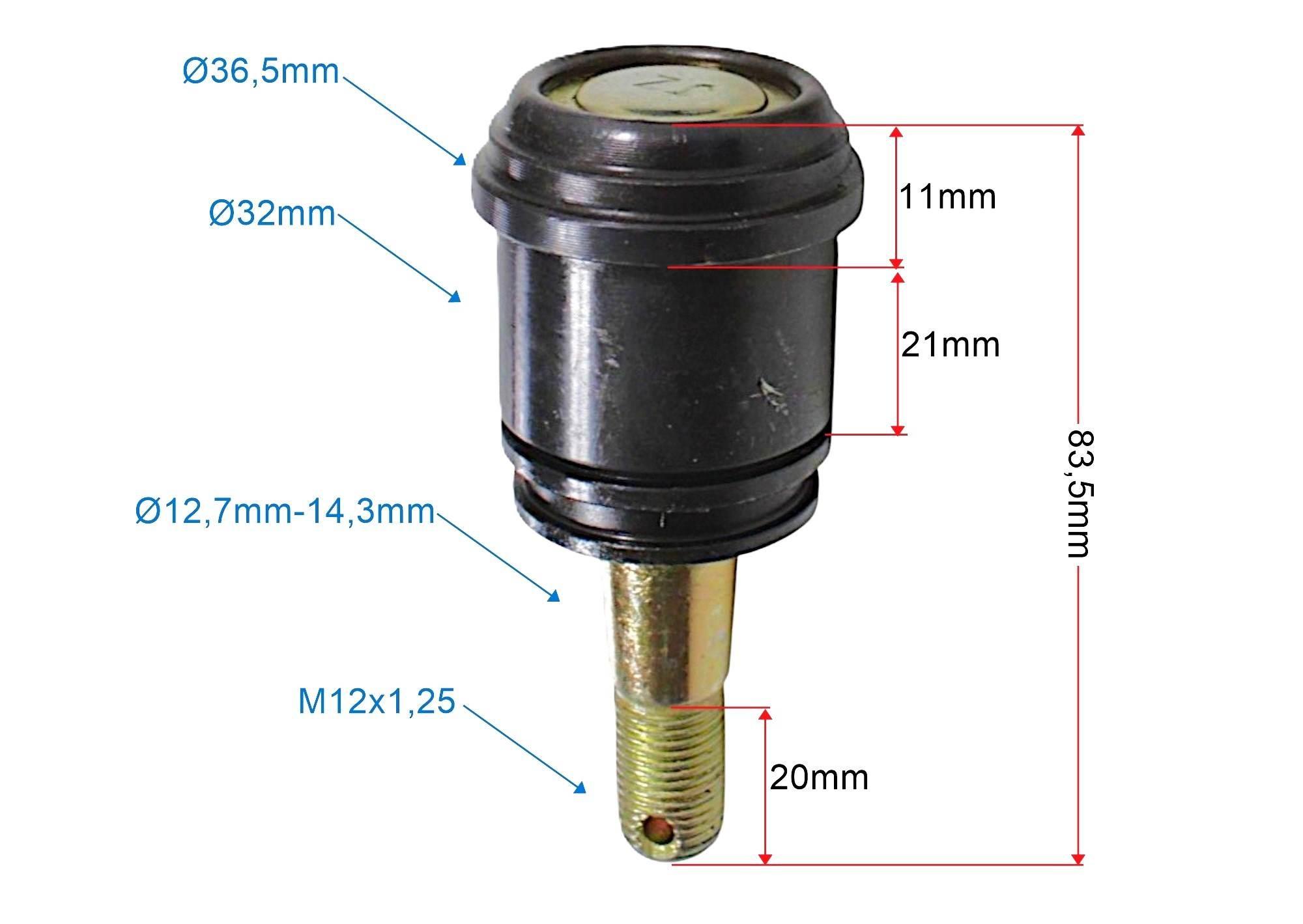 Sworzeń wahacza dolnego power force atv 200 wersja b PF 12 183 0025 - zdjęcie 2