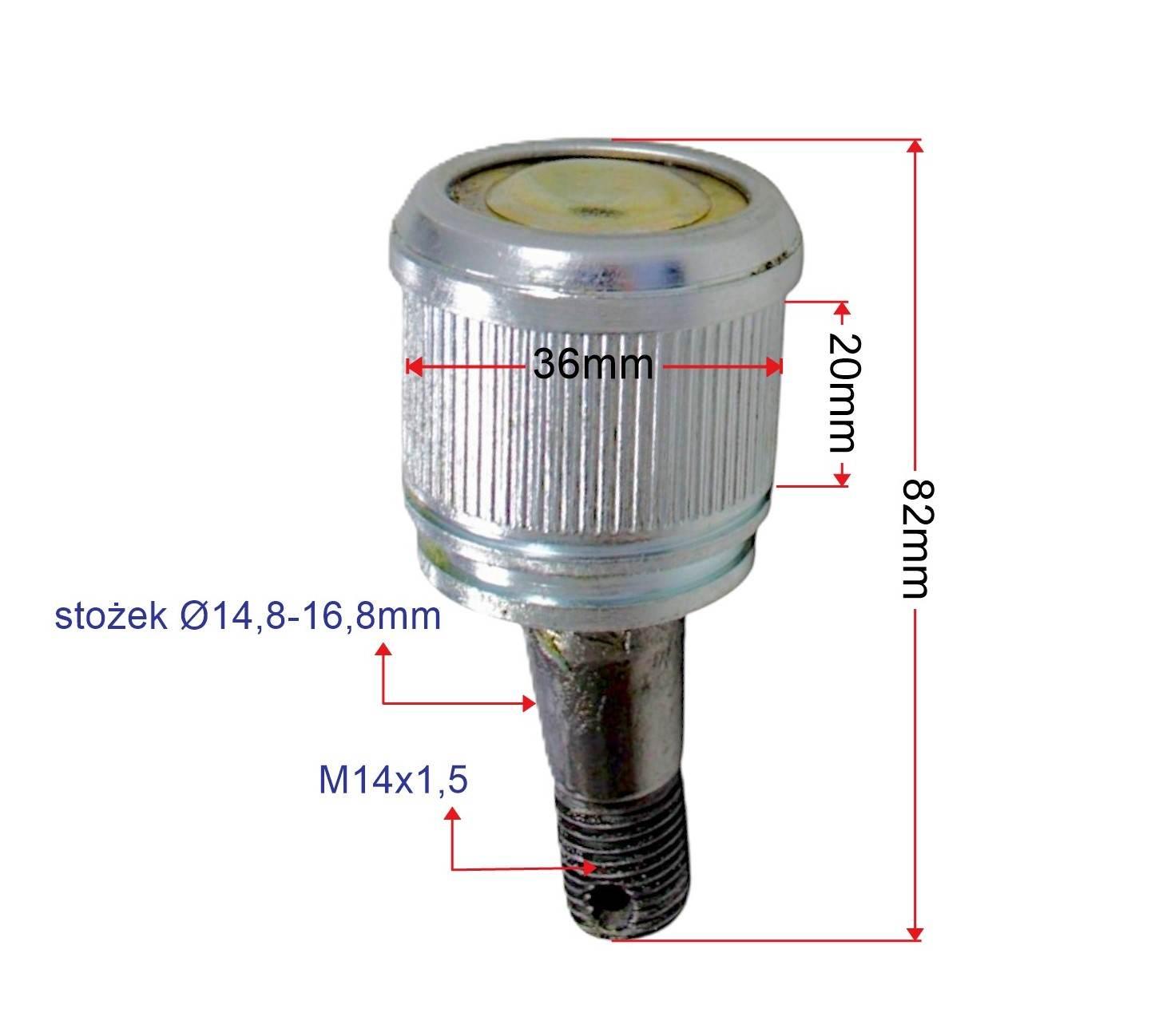Sworzeń wahacza power force m14 atv 200/250/300 PF 12 183 0032 - zdjęcie 2