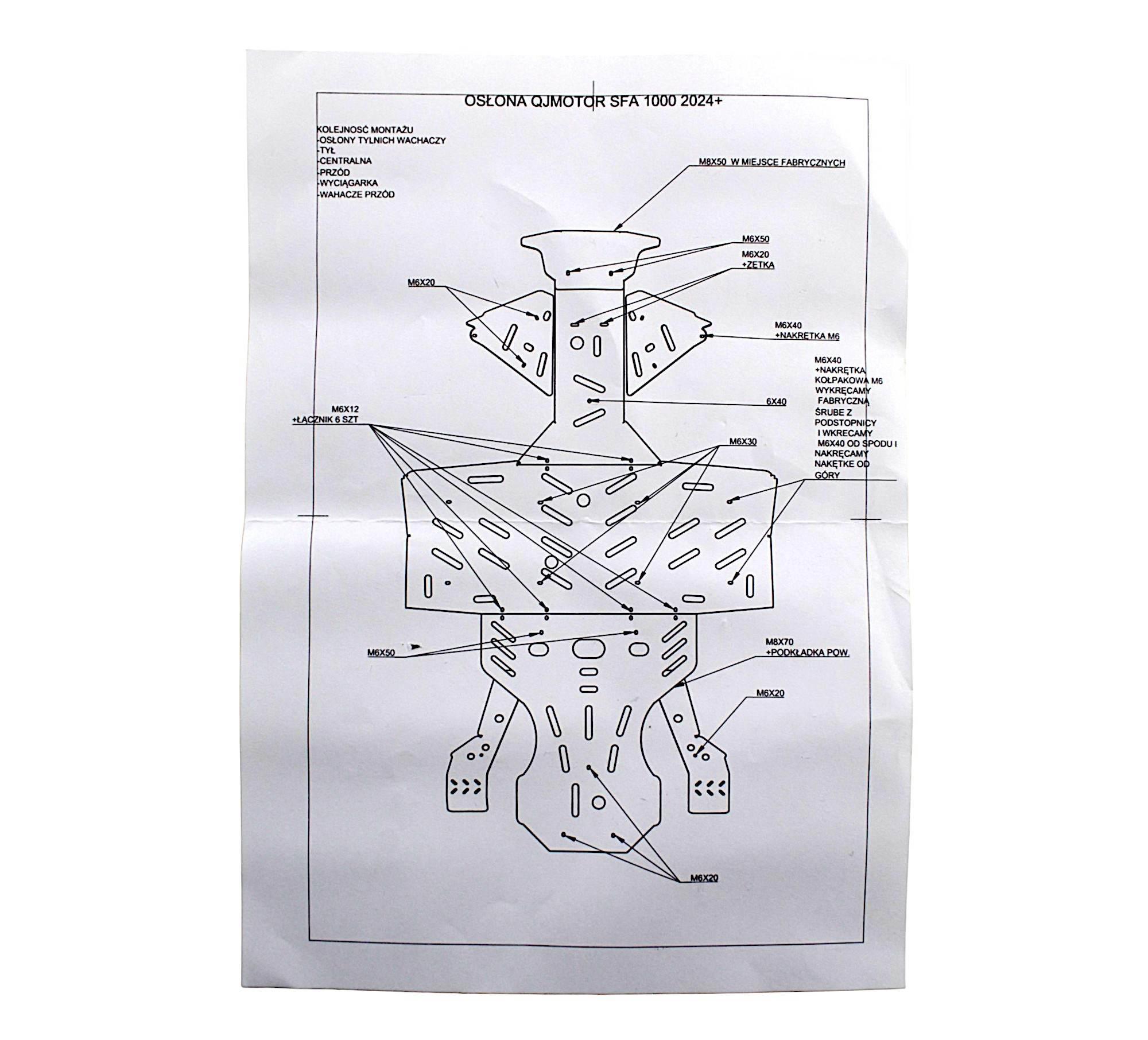 Osłony aluminiowe podwozia revoatv quad qjmotor sfa 600 sfa 1000 - zdjęcie 4