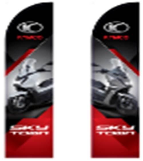 Flaga kymco skytown 70x220cm