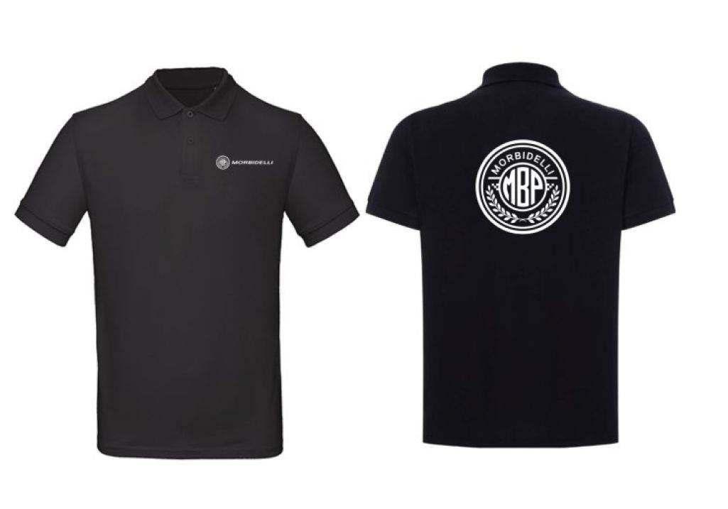 Koszulka polo z nadrukiem mbp-morbidelli rozmiar m czarna POS MBP POLO M