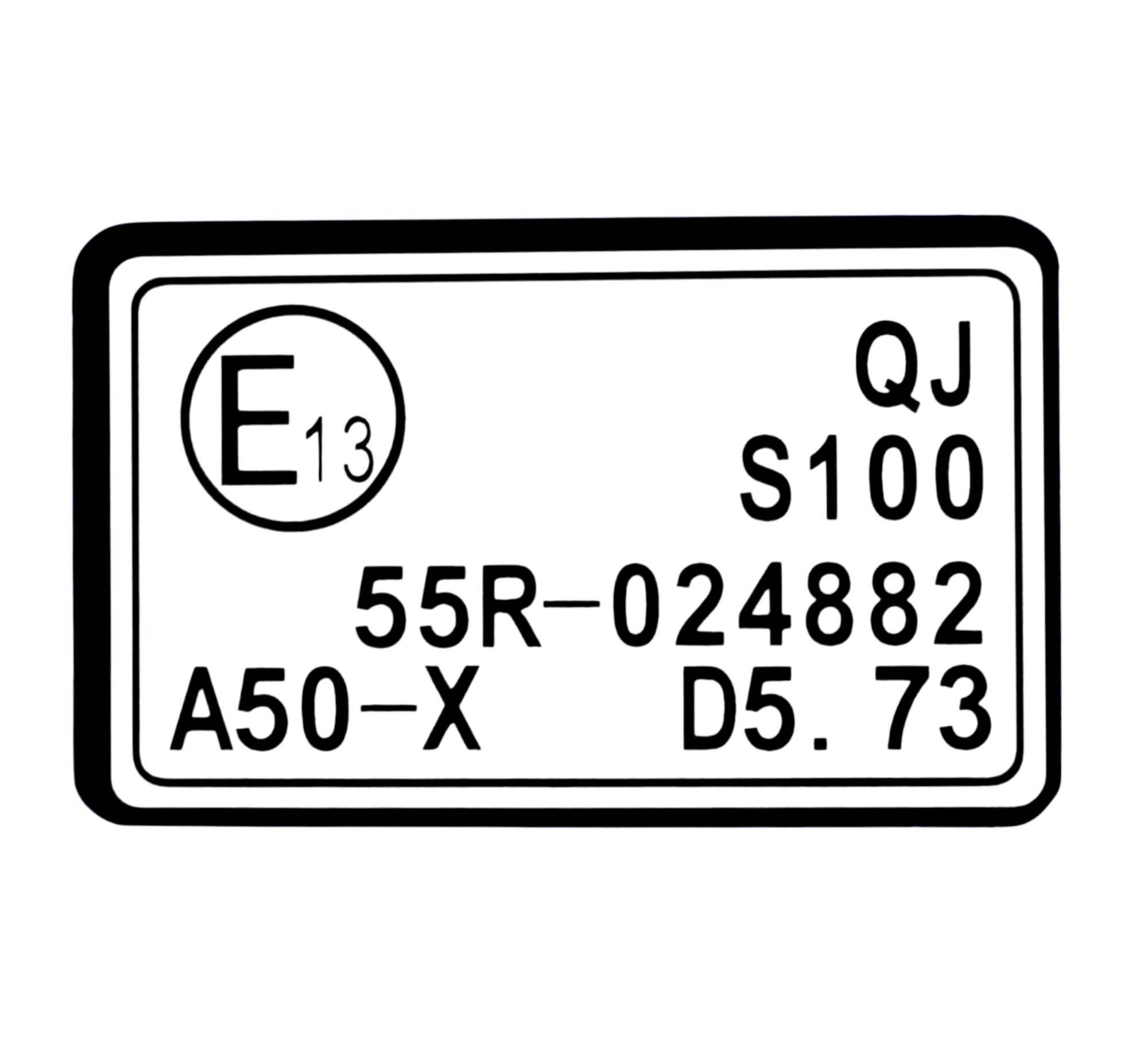 Naklejka informacyjna - homologacja sfa1000 sfa600 sfa300 v1
