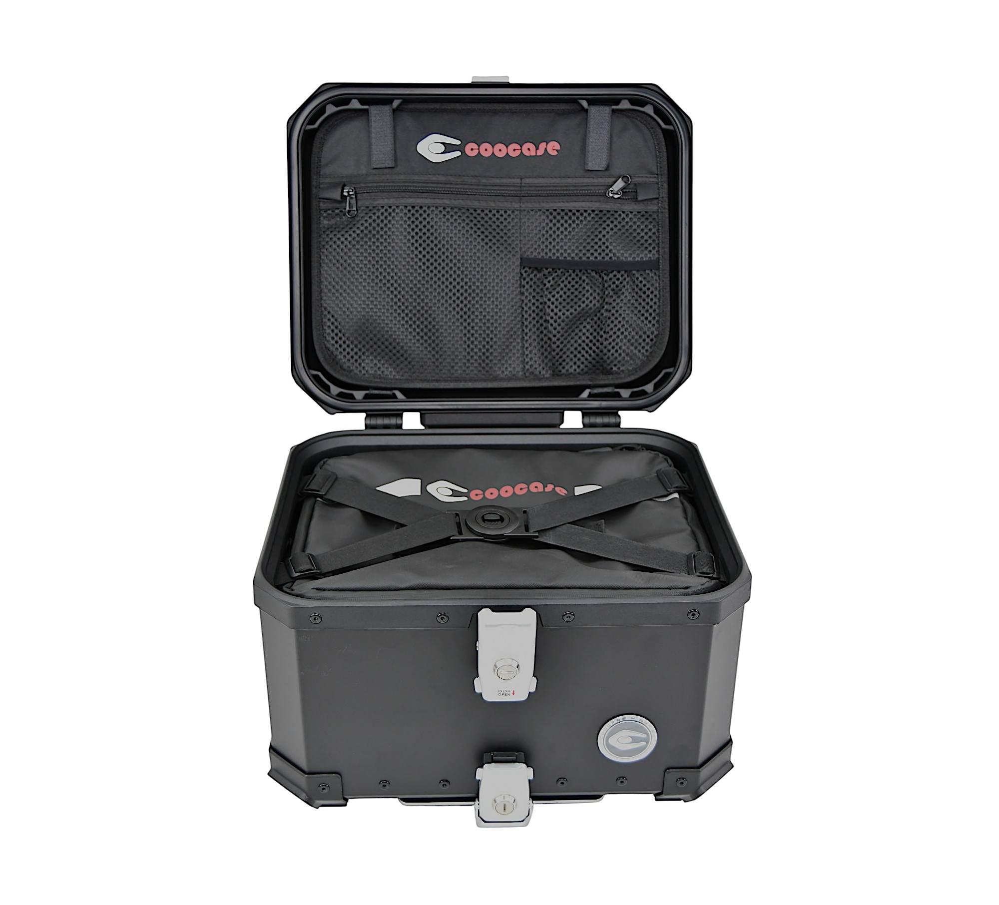 Kufer centralny aluminiowy coocase 45l czarny Q1-J2-C - zdjęcie 4