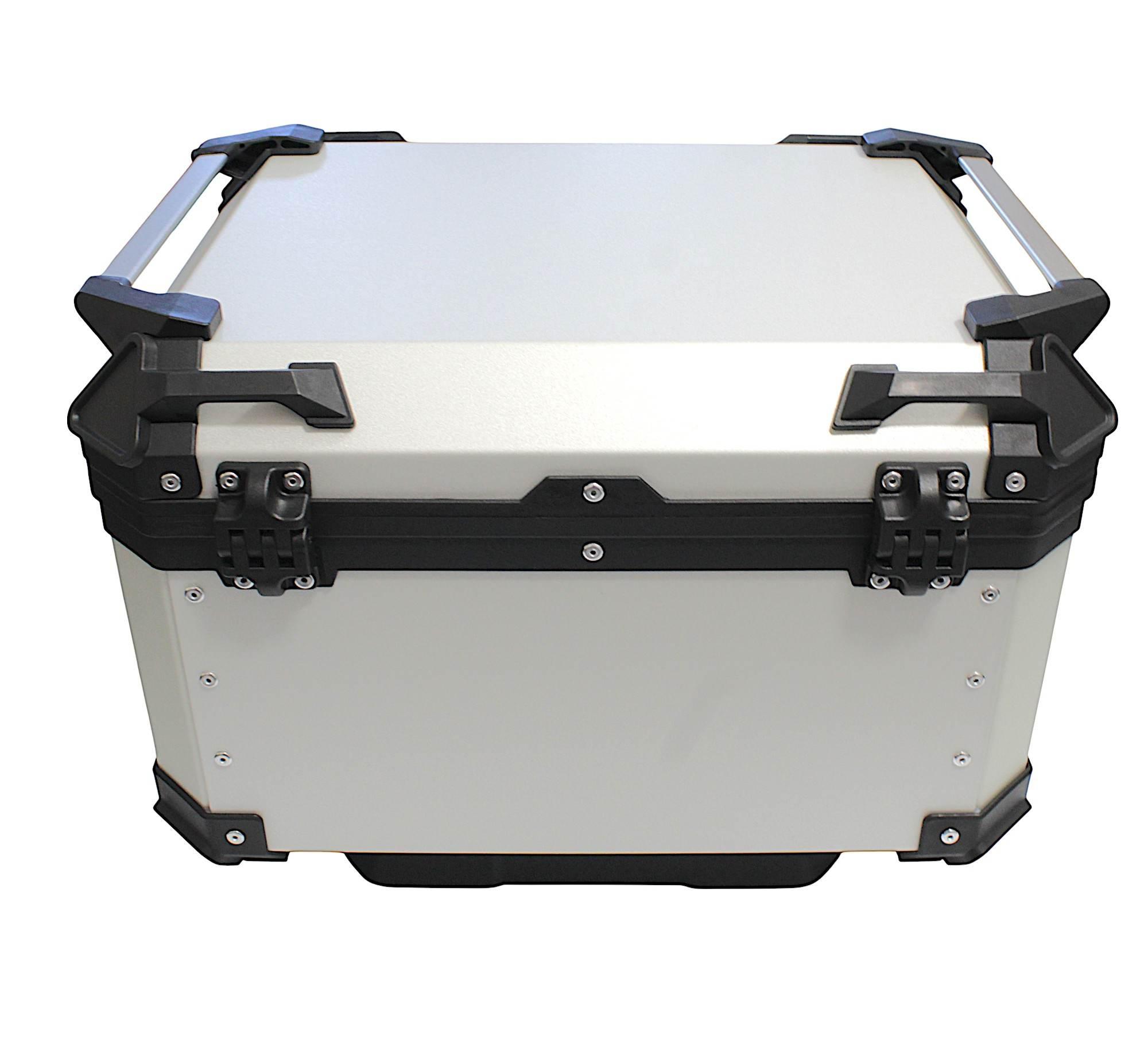 Kufer centralny aluminiowy coocase 55l srebrny z mapą pl + torbą wewnętrzną - zdjęcie 3
