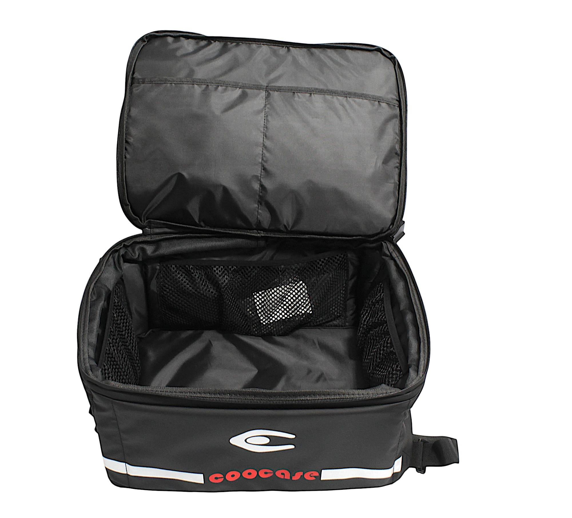 Kufer centralny aluminiowy coocase 55l srebrny z mapą pl + torbą wewnętrzną - zdjęcie 9