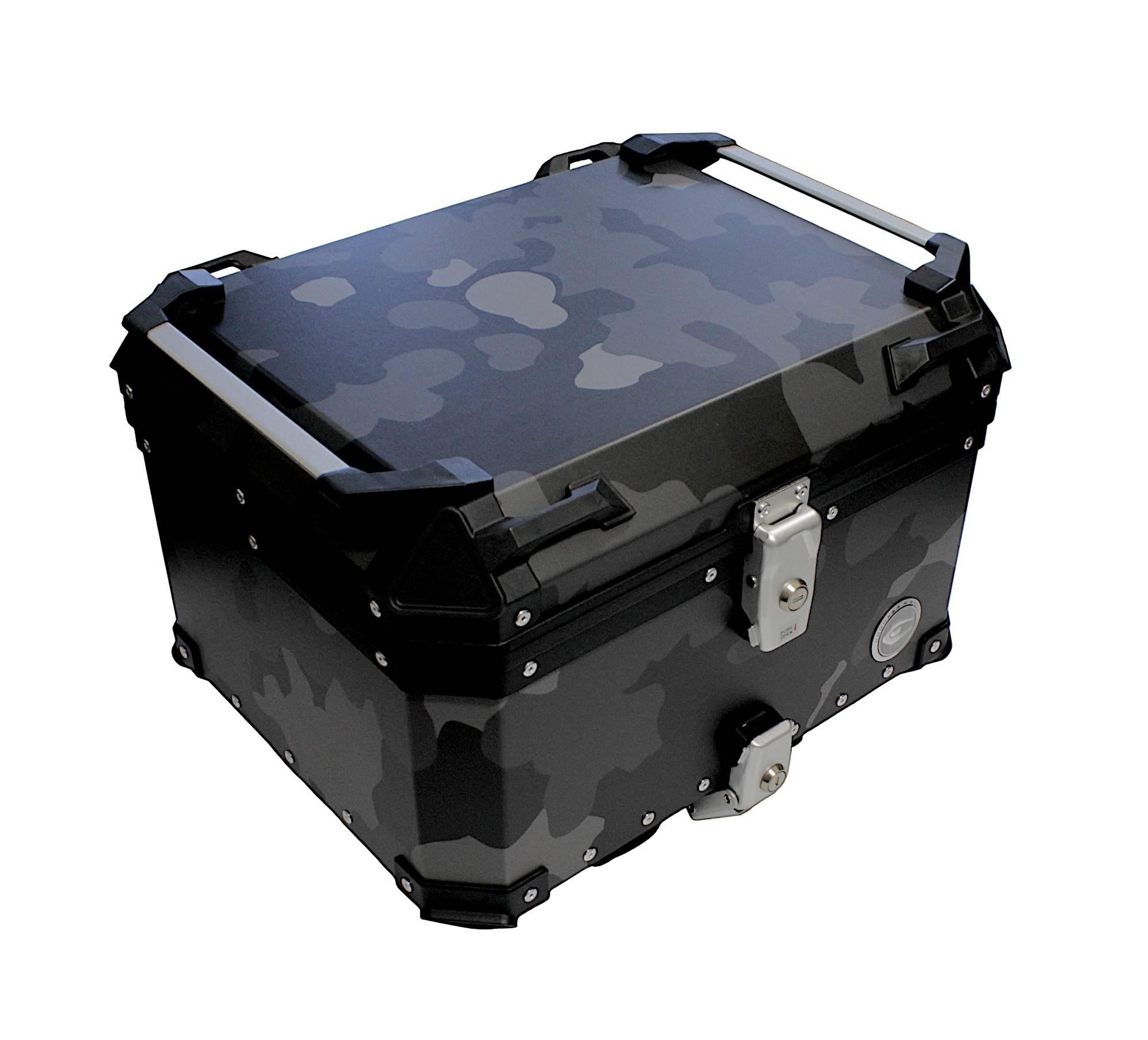 Kufer centralny aluminiowy coocase 55l szary camo z torbą wewnętrzną - zdjęcie 2