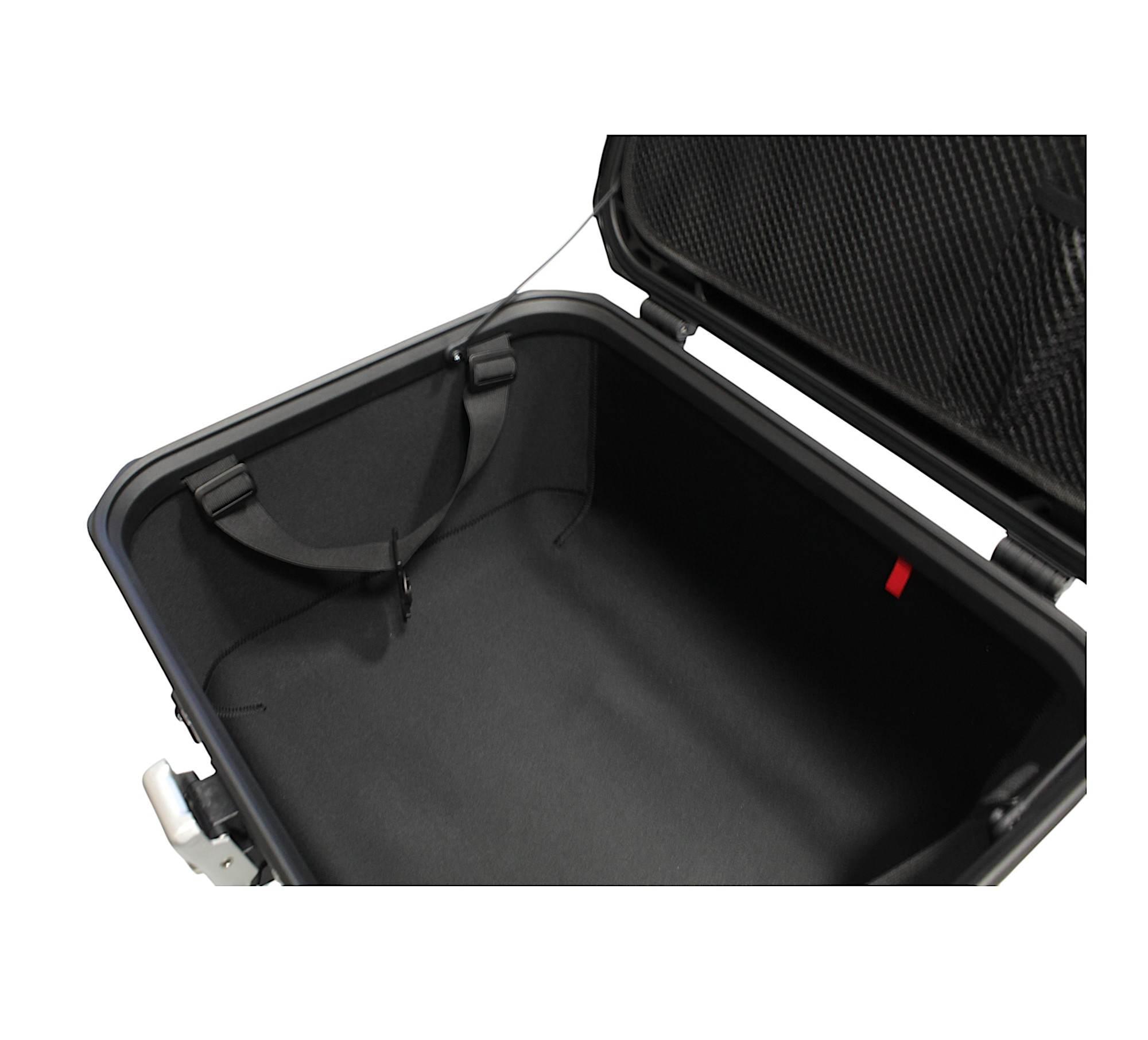 Kufer centralny aluminiowy coocase 55l szary camo z torbą wewnętrzną - zdjęcie 4