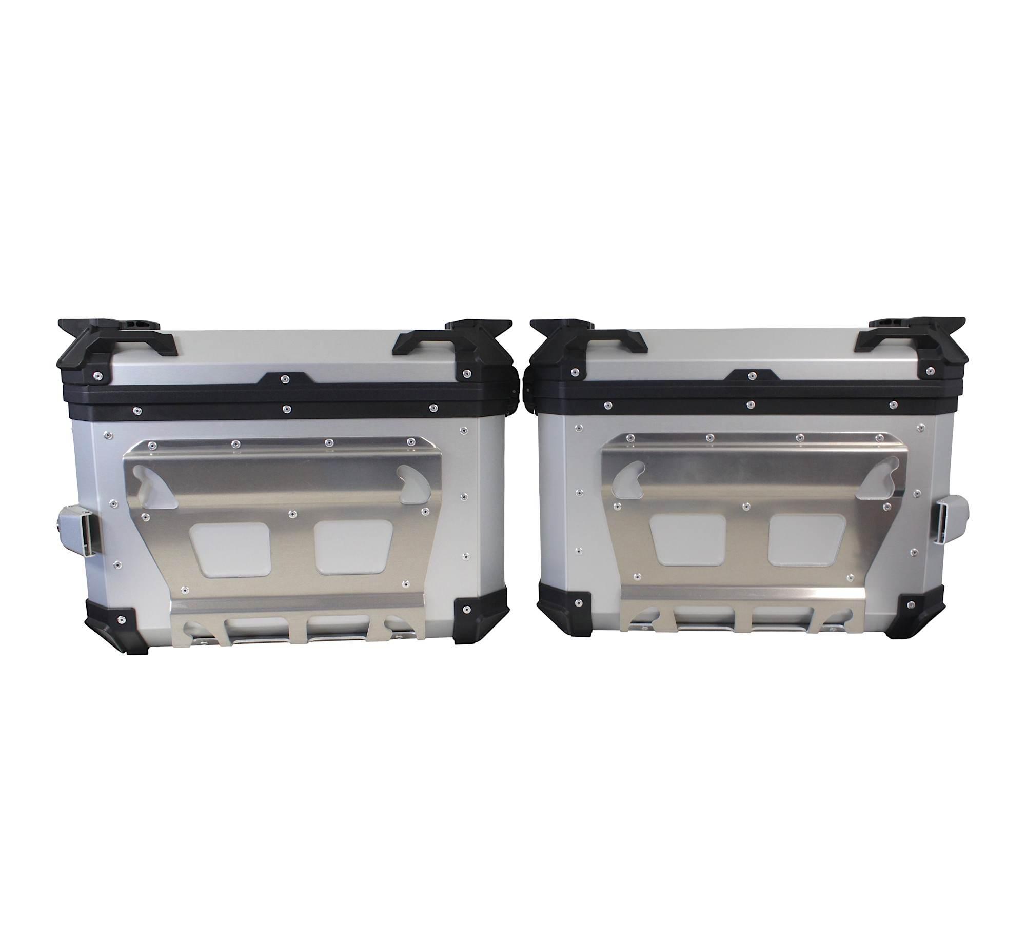 Zestaw 3 kufrów aluminiowych (2x36l symetryczne + 45l) coocase anodowane - zdjęcie 4