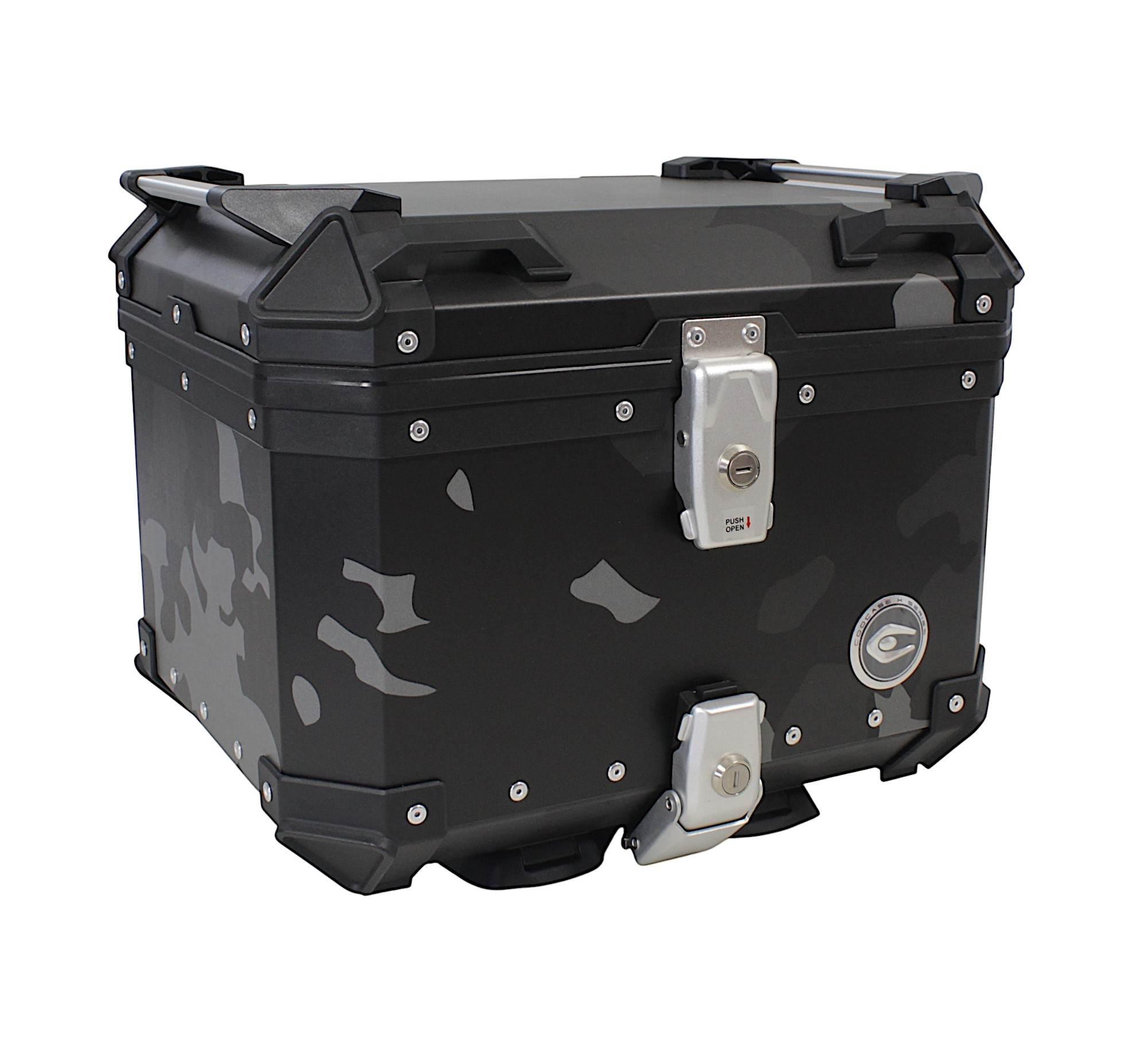 Zestaw 3 kufrów aluminiowych (2x36l symetryczne + 45l) coocase szary camo z - zdjęcie 4