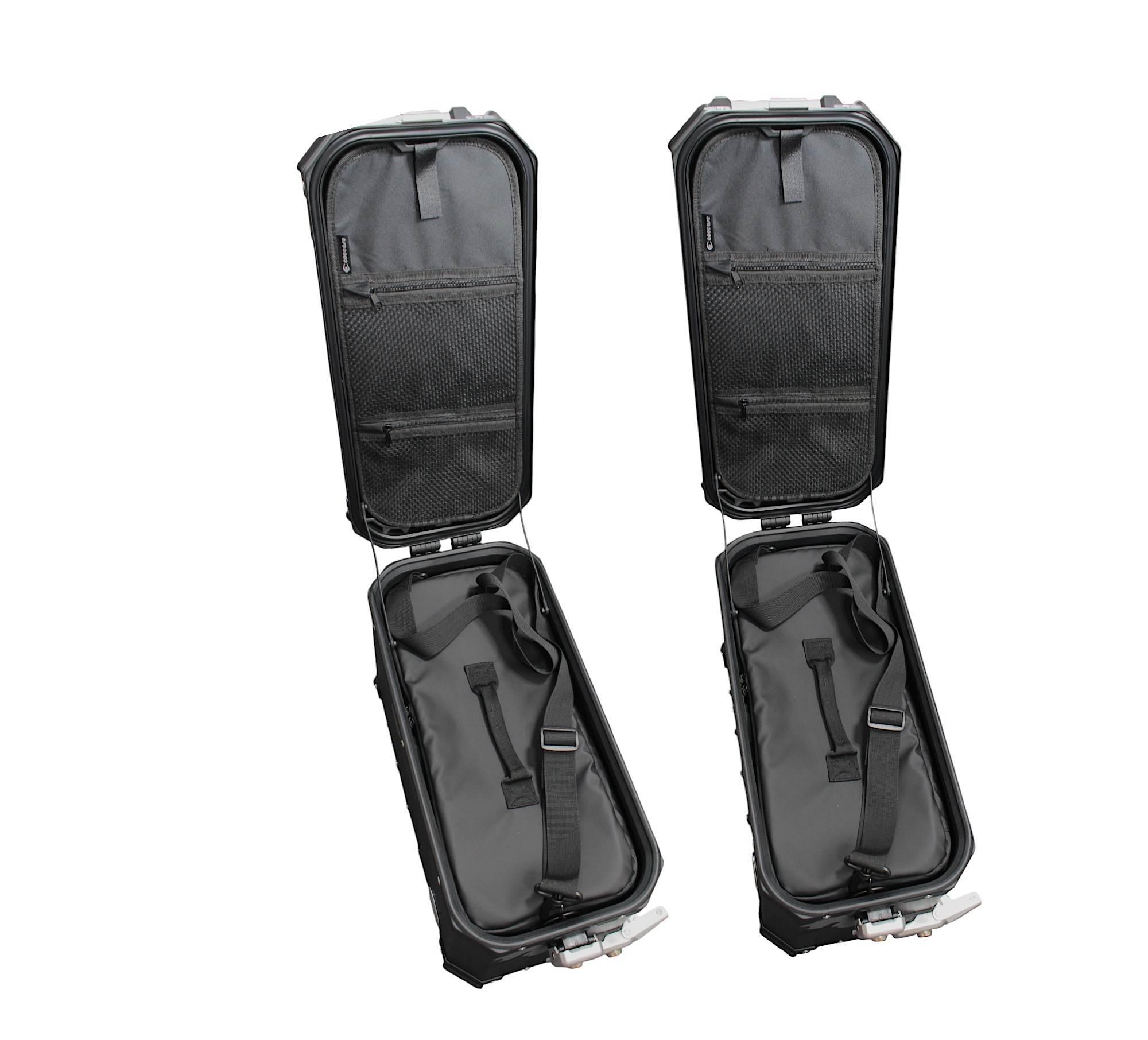 Zestaw 3 kufrów aluminiowych (2x36l symetryczne + 45l) coocase szary camo z - zdjęcie 7