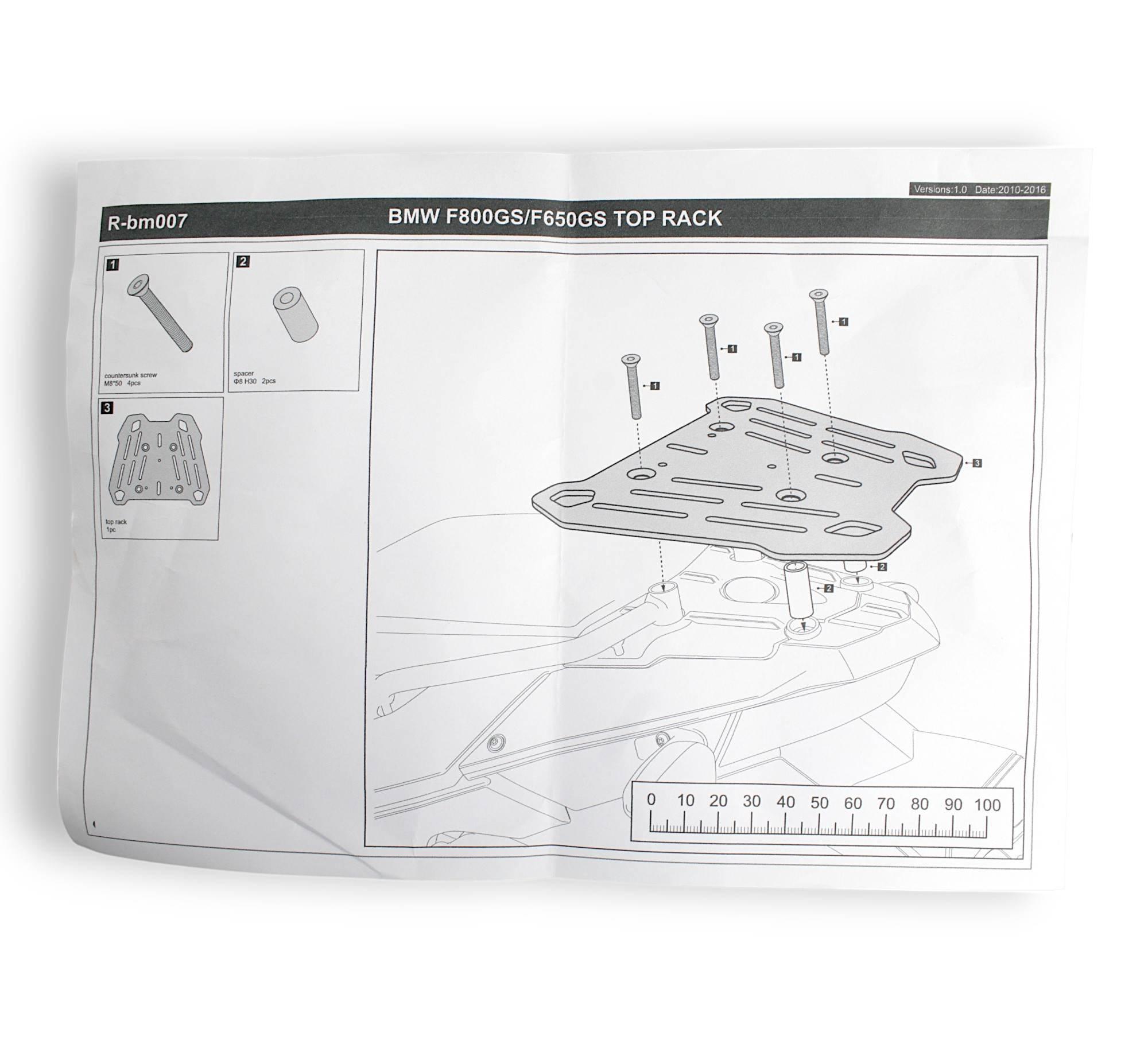 Zestaw stelaży kufer centralny + boczne coocase bmw f800gs/f850gs 2010-2021 - zdjęcie 3