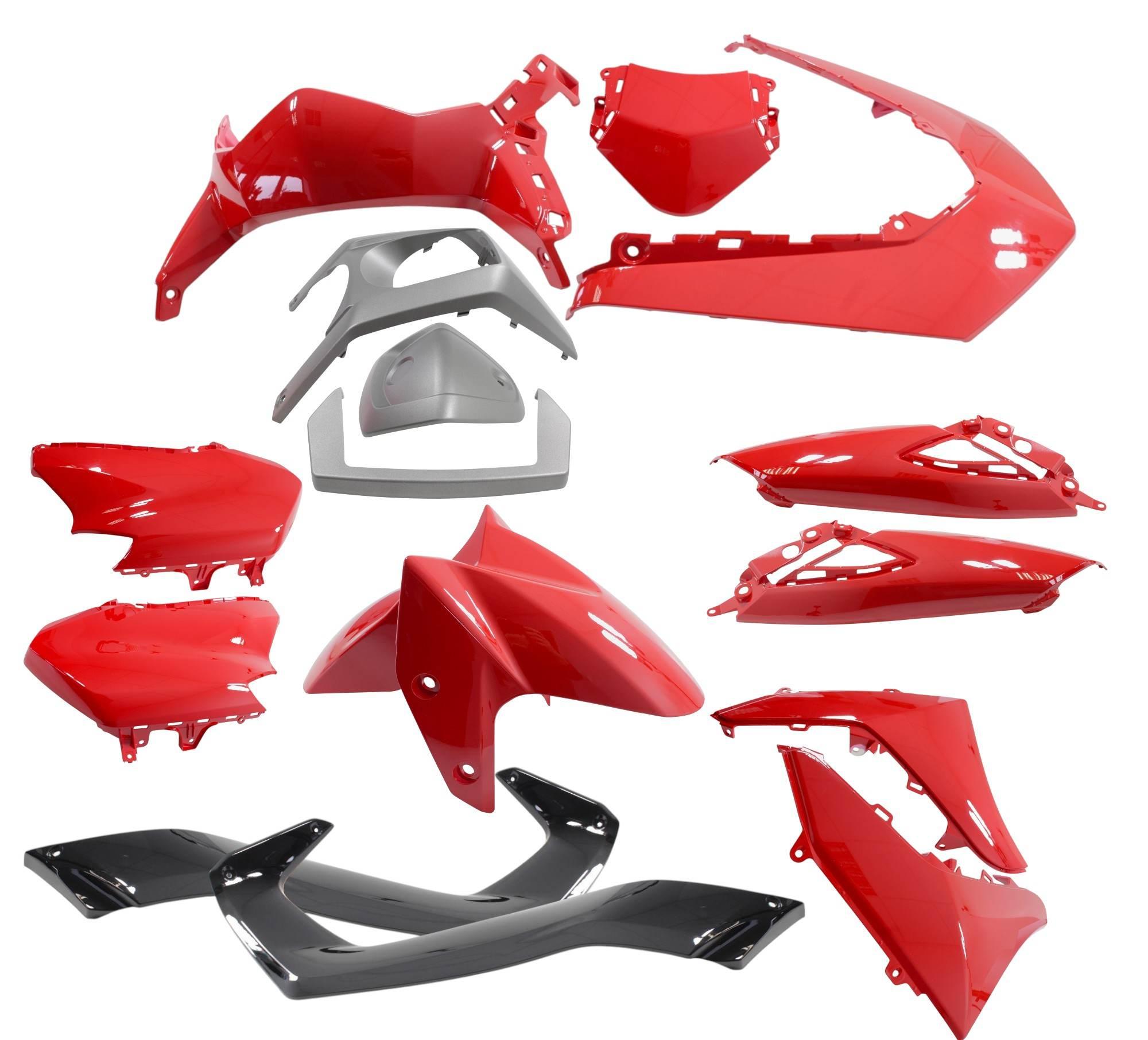 Komplet osłon plastikowych power force yamaha n-max 125 21-24 czerwony